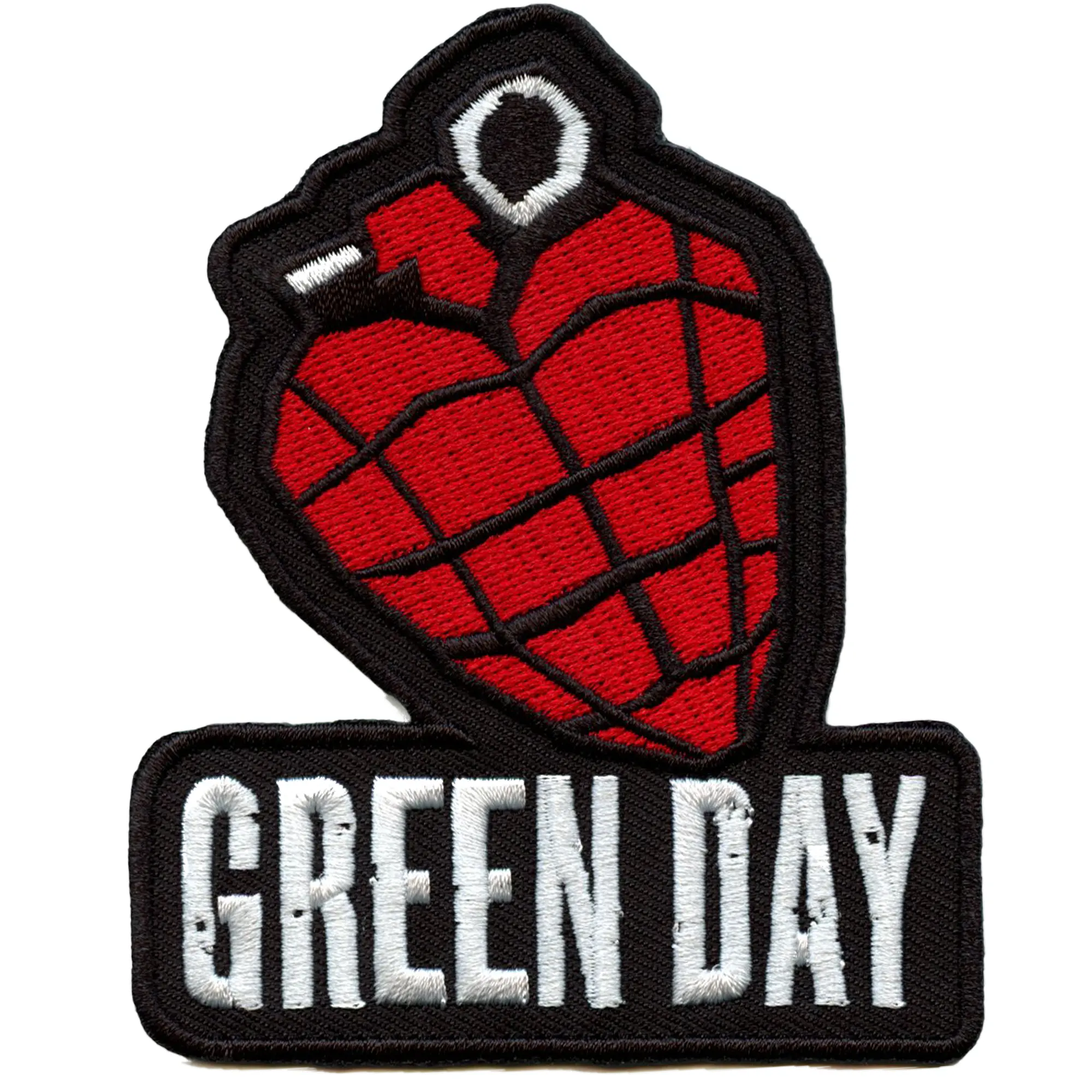 Green Day Band Patch Grenade Heart Music Embroidered Iron On