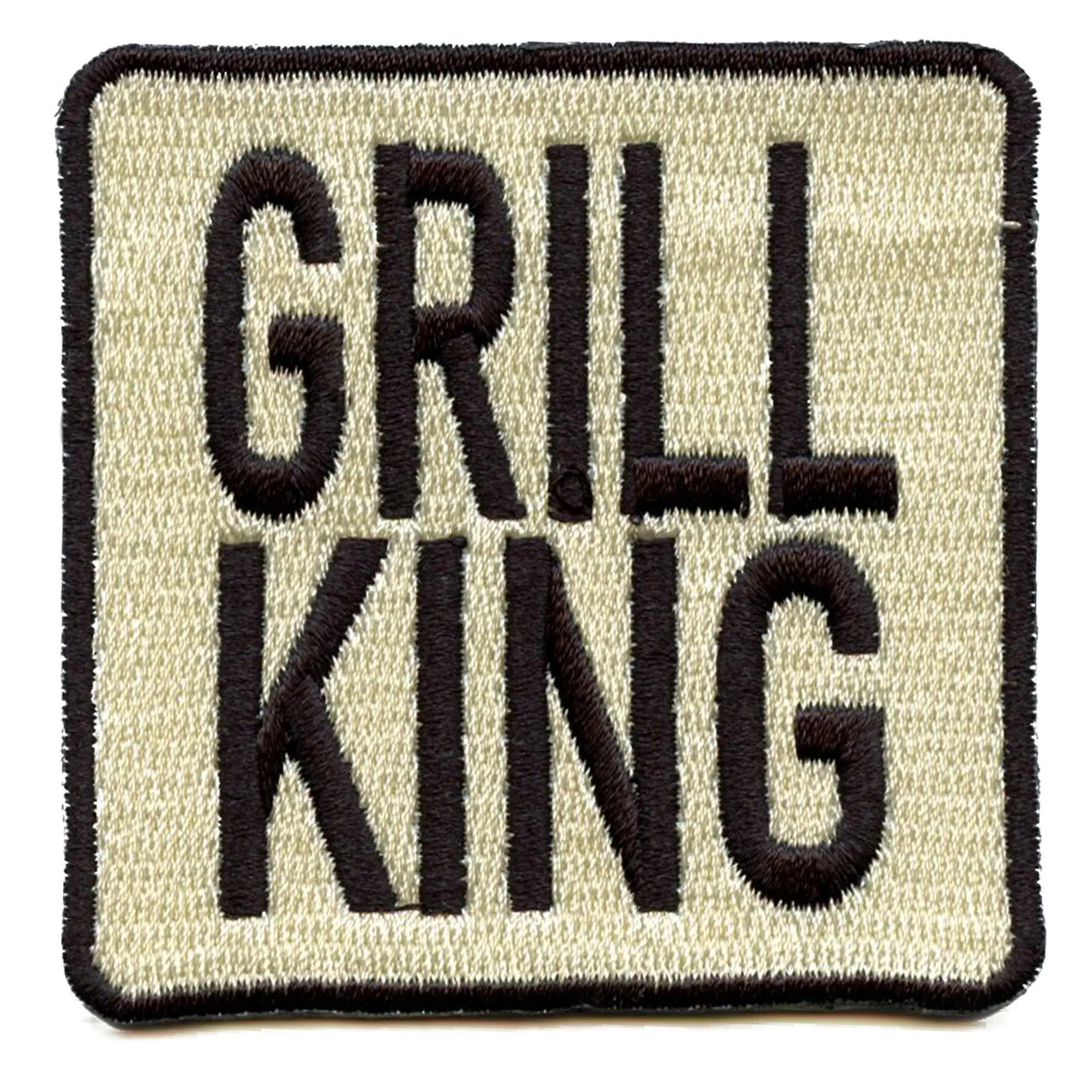 Grill King Cooking Patch Fathers Day Hobby Embriodered Iron On