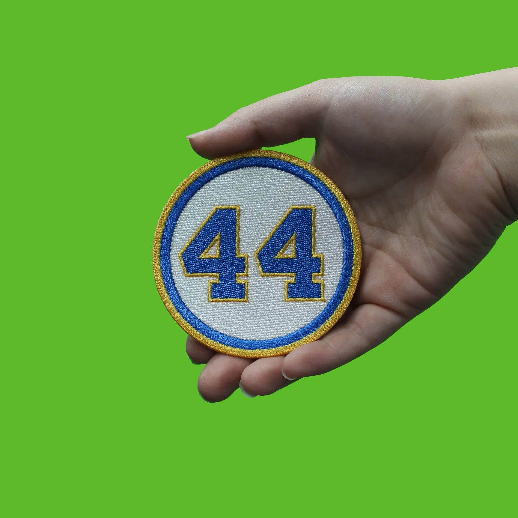 Hank Aaron 44 Milwaukee Brewers Memorial Jersey Sleeve Patch - Image 2