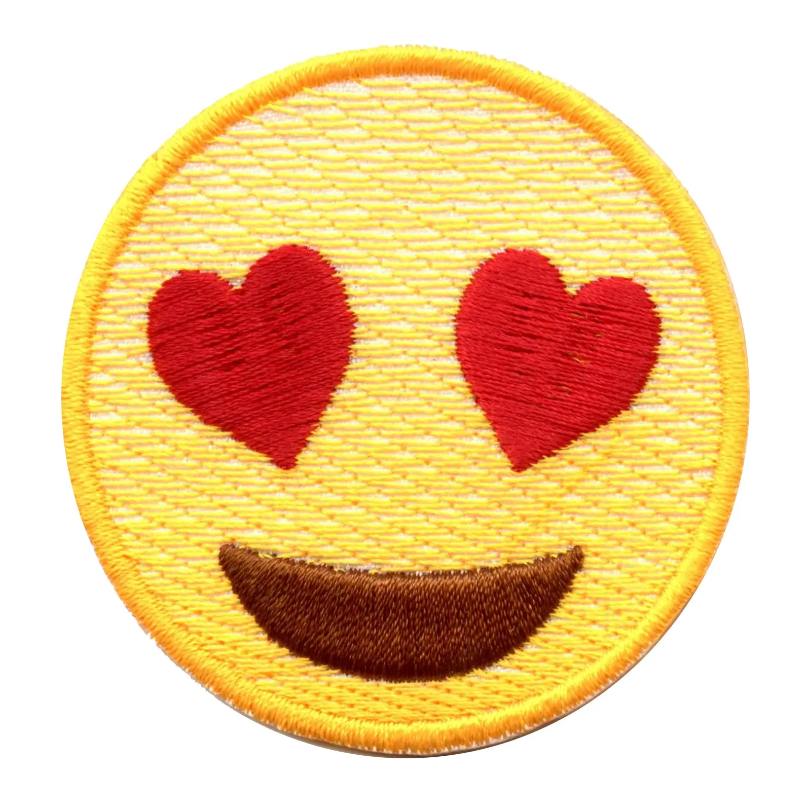 Heart Eyes Iron On Embroidered Patch