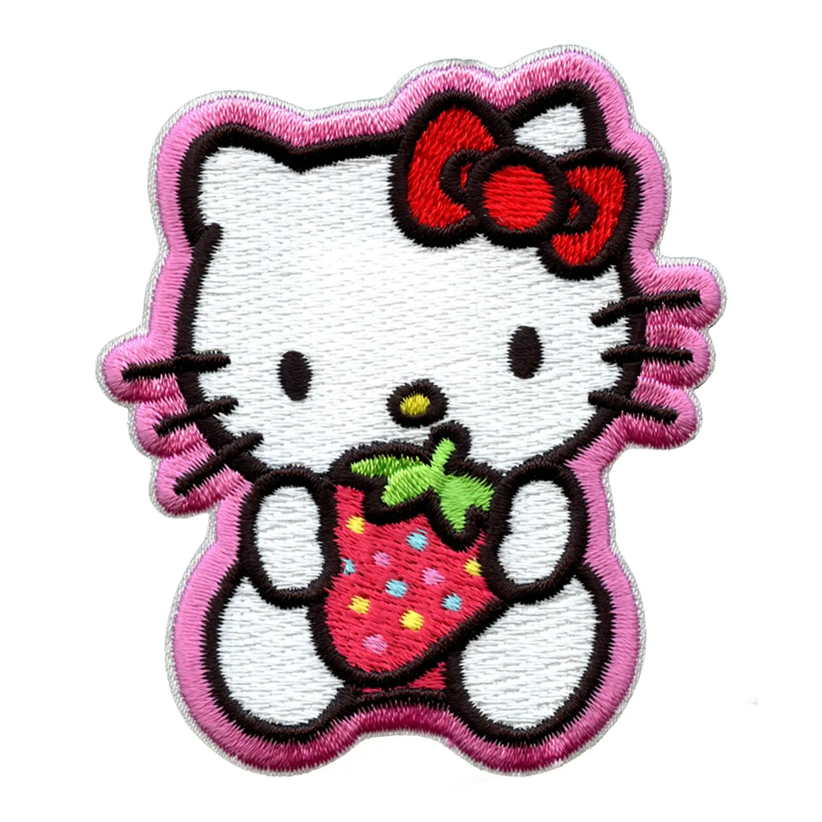 Hello Kitty Hugging Strawberry Sweet Iron On Embroidered Patch