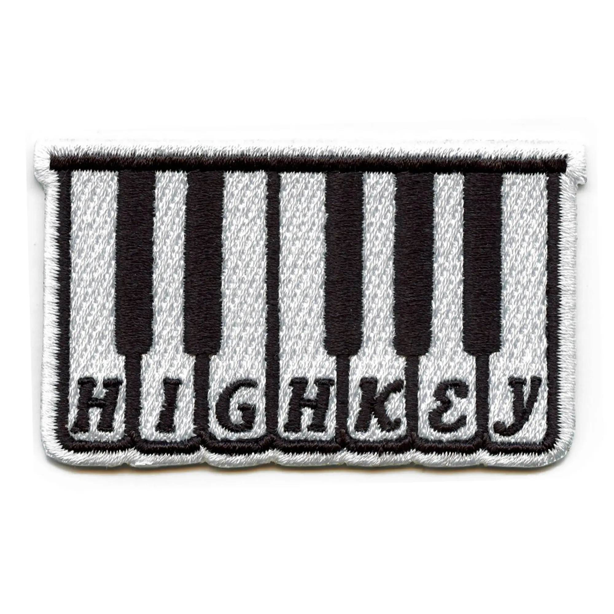 Highkey Patch Music Keyboard Embroidered Iron On