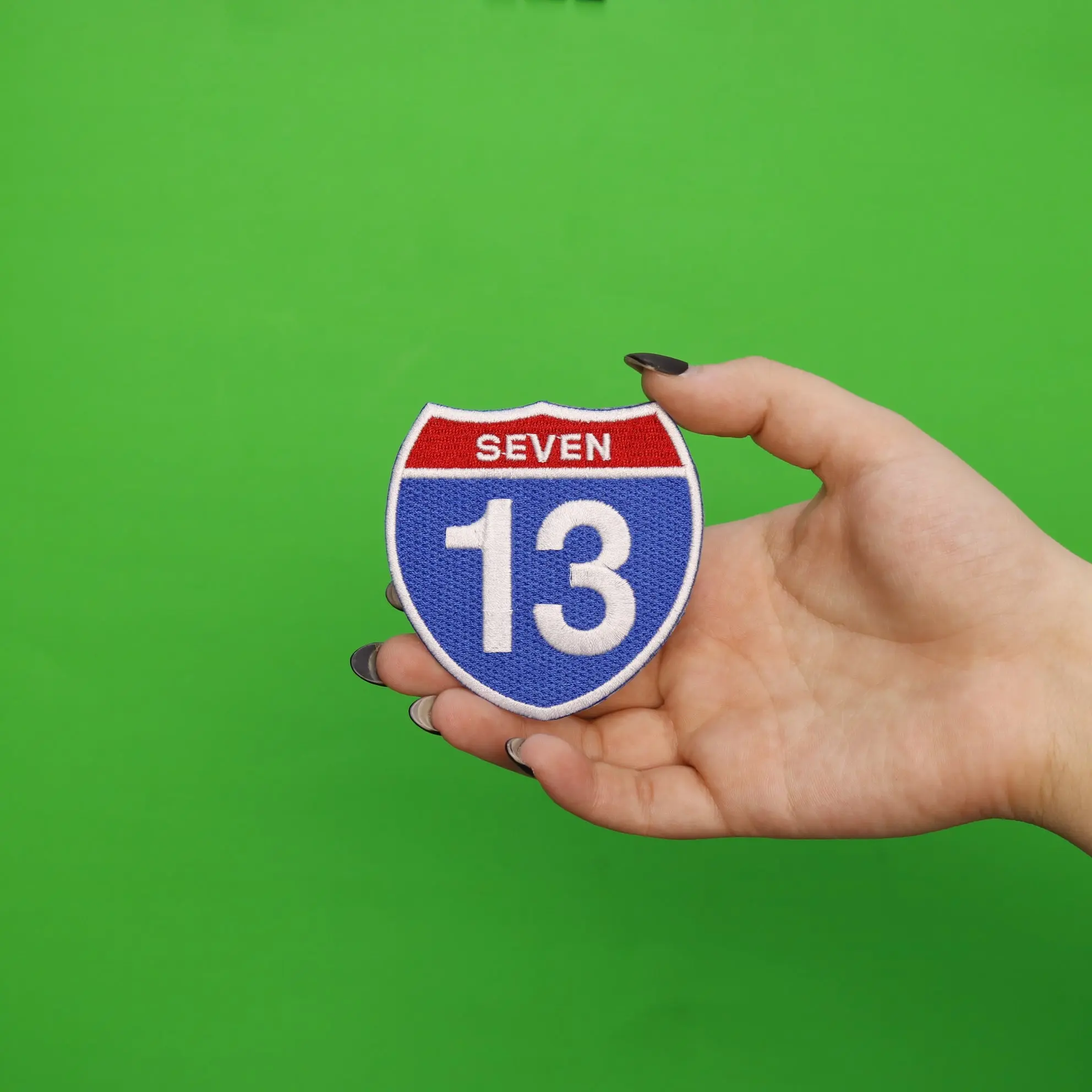 Houston 713 Interstate Road Sign Embroidered Iron On Patch - Image 3