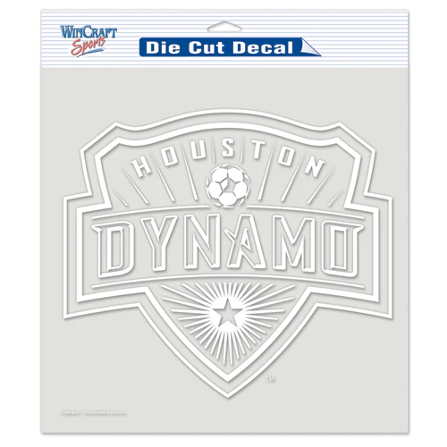 Houston Dynamo Team Logo Die Cut Decal 8 x 8 (White)