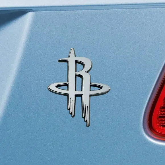 Houston Rockets Solid Metal Chrome Auto Emblem - Image 2