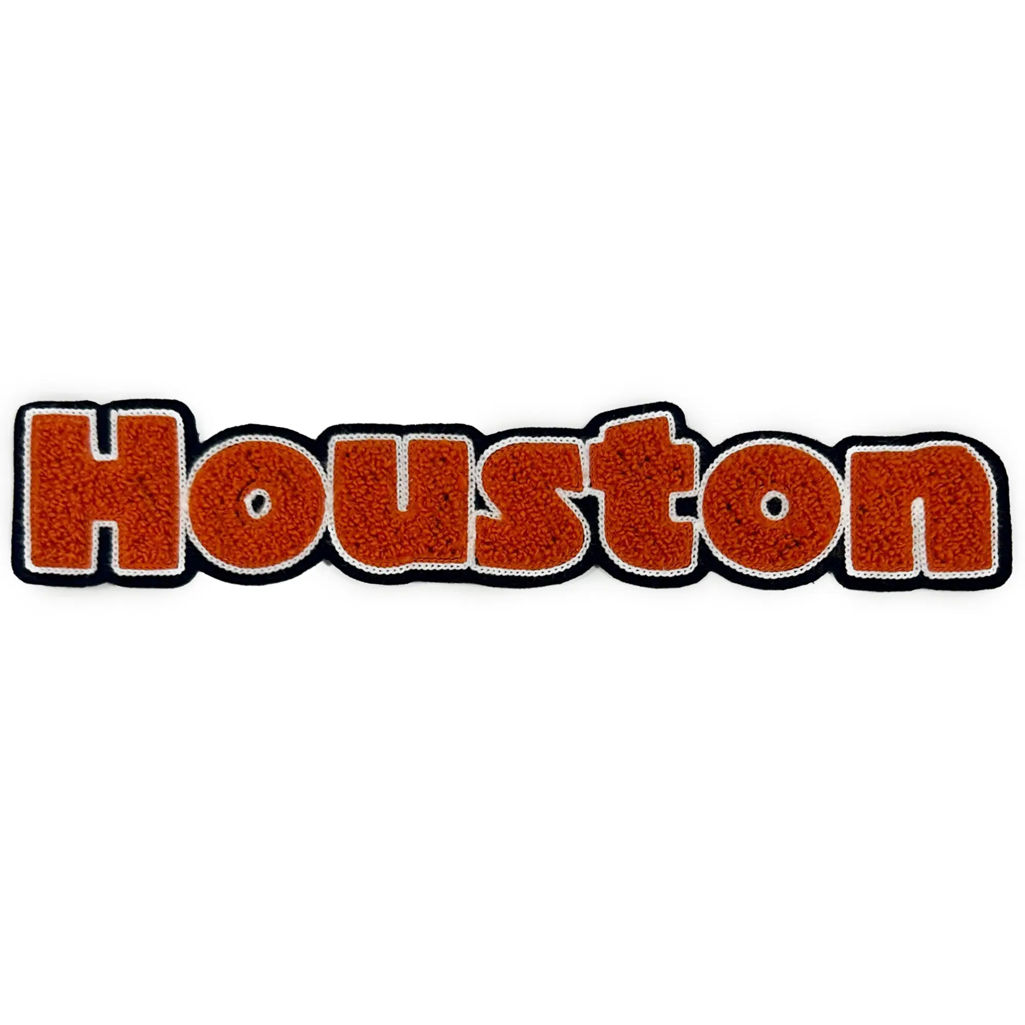 Houston Script Large Chenille Patch Texas Fabric Iron On