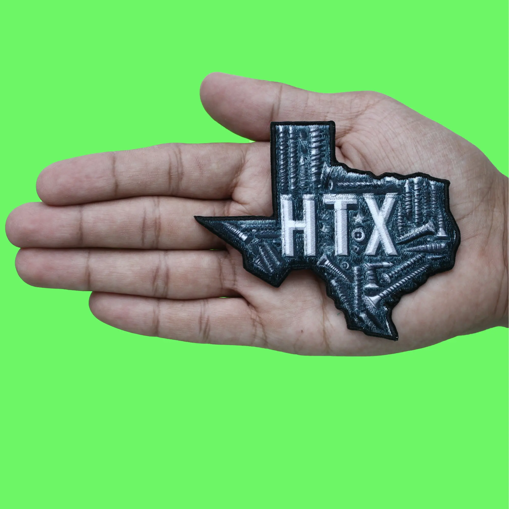HTX DJ Screw Patch Texas State Houstonian Sublimated Embroidered Iron On - Image 2