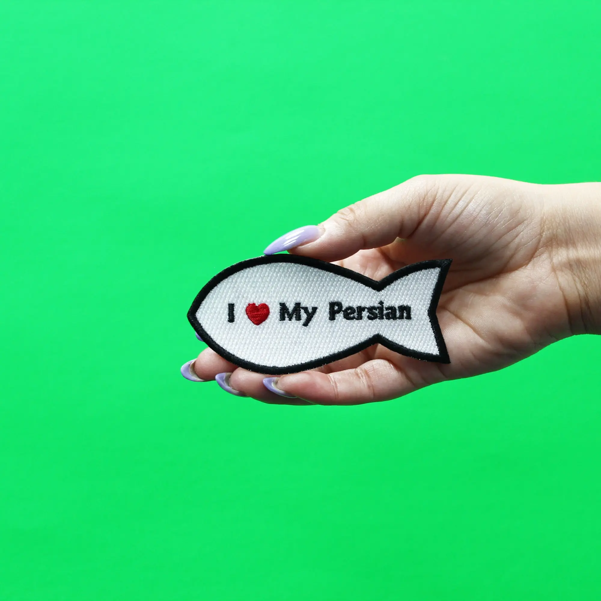 I Heart My Persian Patch Cat Lover Embroidered Iron On - Image 2