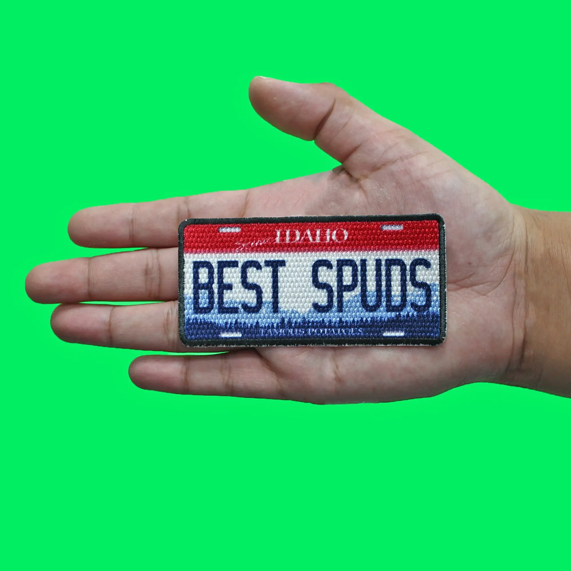 Idaho State License Plate Patch Travel Best Spuds Sublimated Iron On - Image 2