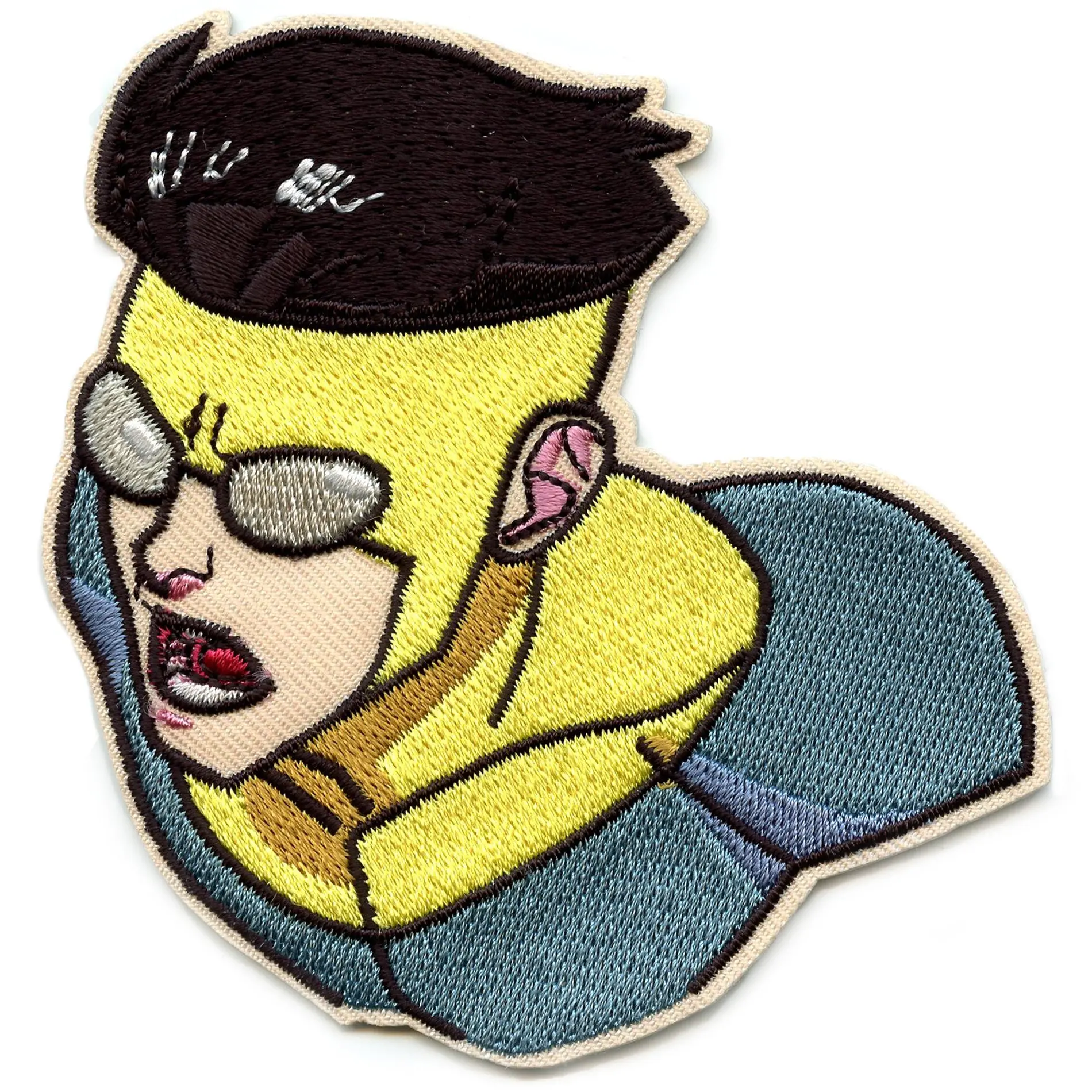 Invincible Head Shot Patch Mark Superhero Series Embroidered Iron On
