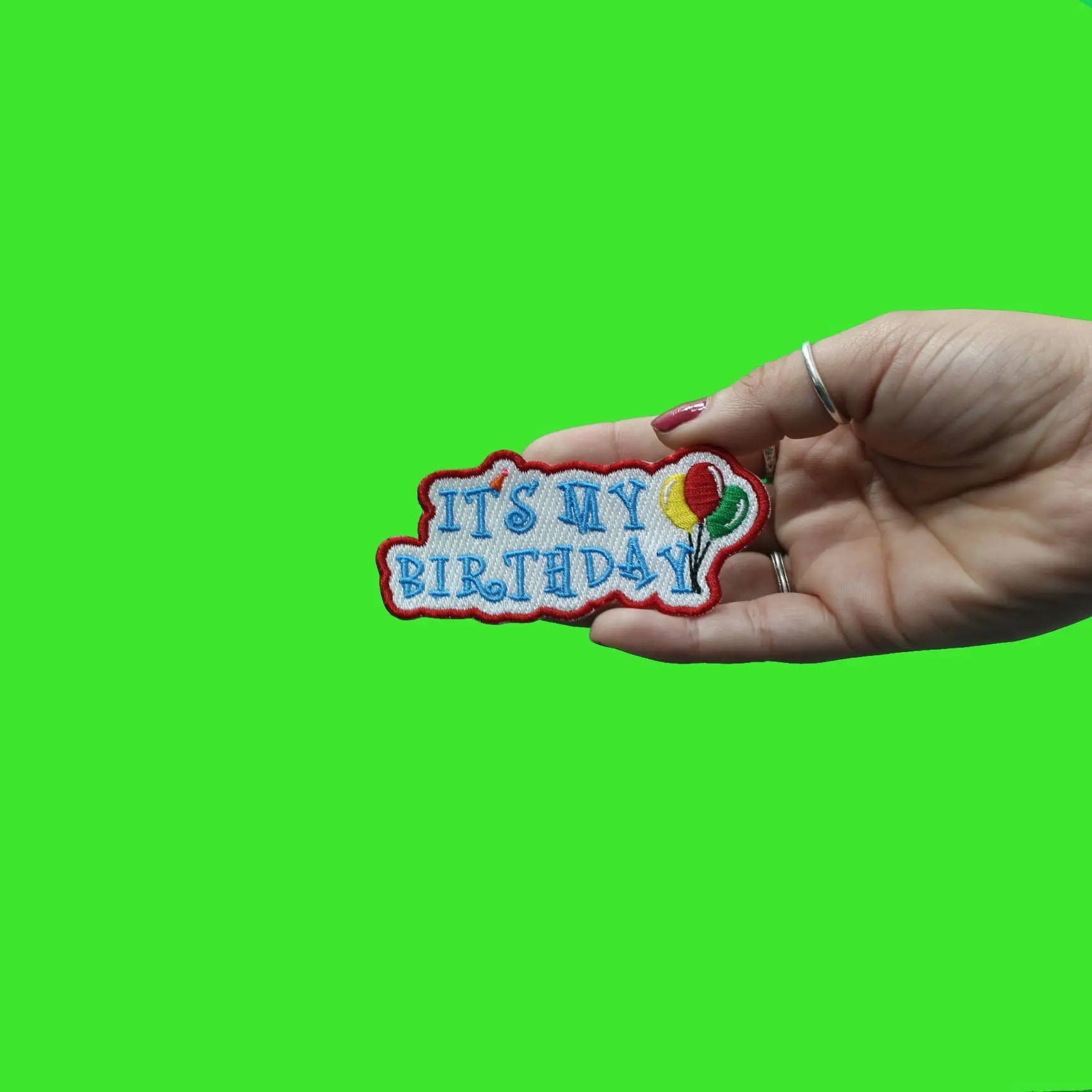 Its My Birthday Embroidered Iron On Patch - Image 2