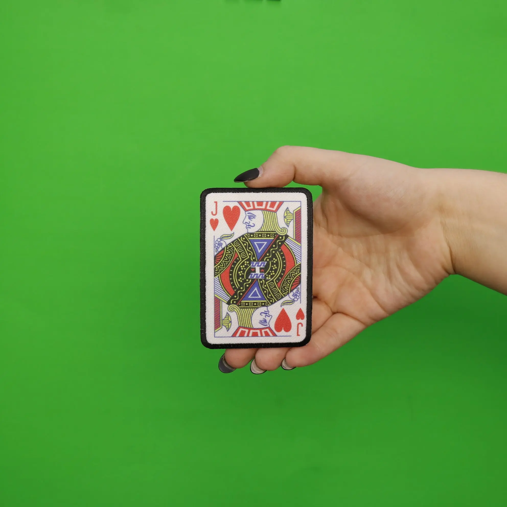 Jack Of Hearts Card FotoPatch Game Deck Embroidered Iron On - Image 2