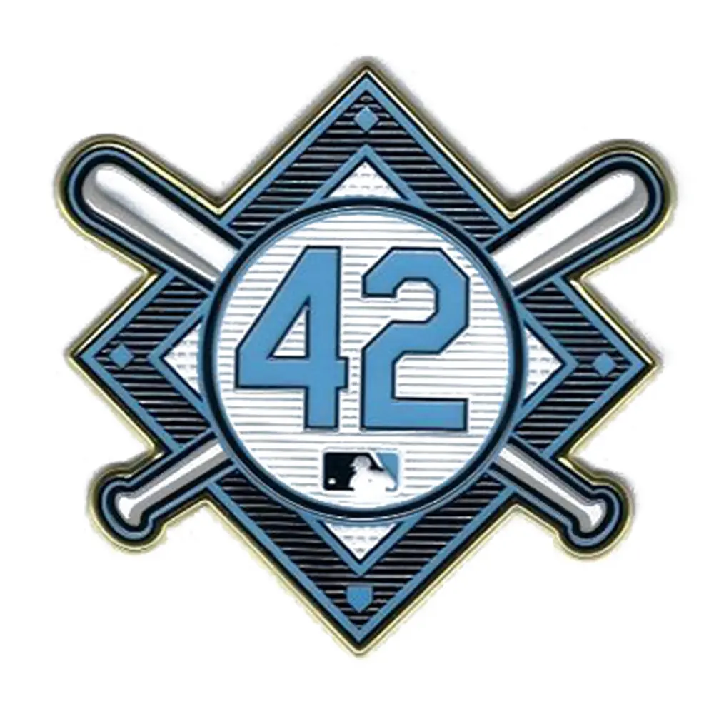 Jackie Robinson Day "42" MLB Jersey Sleeve Patch (Rays)
