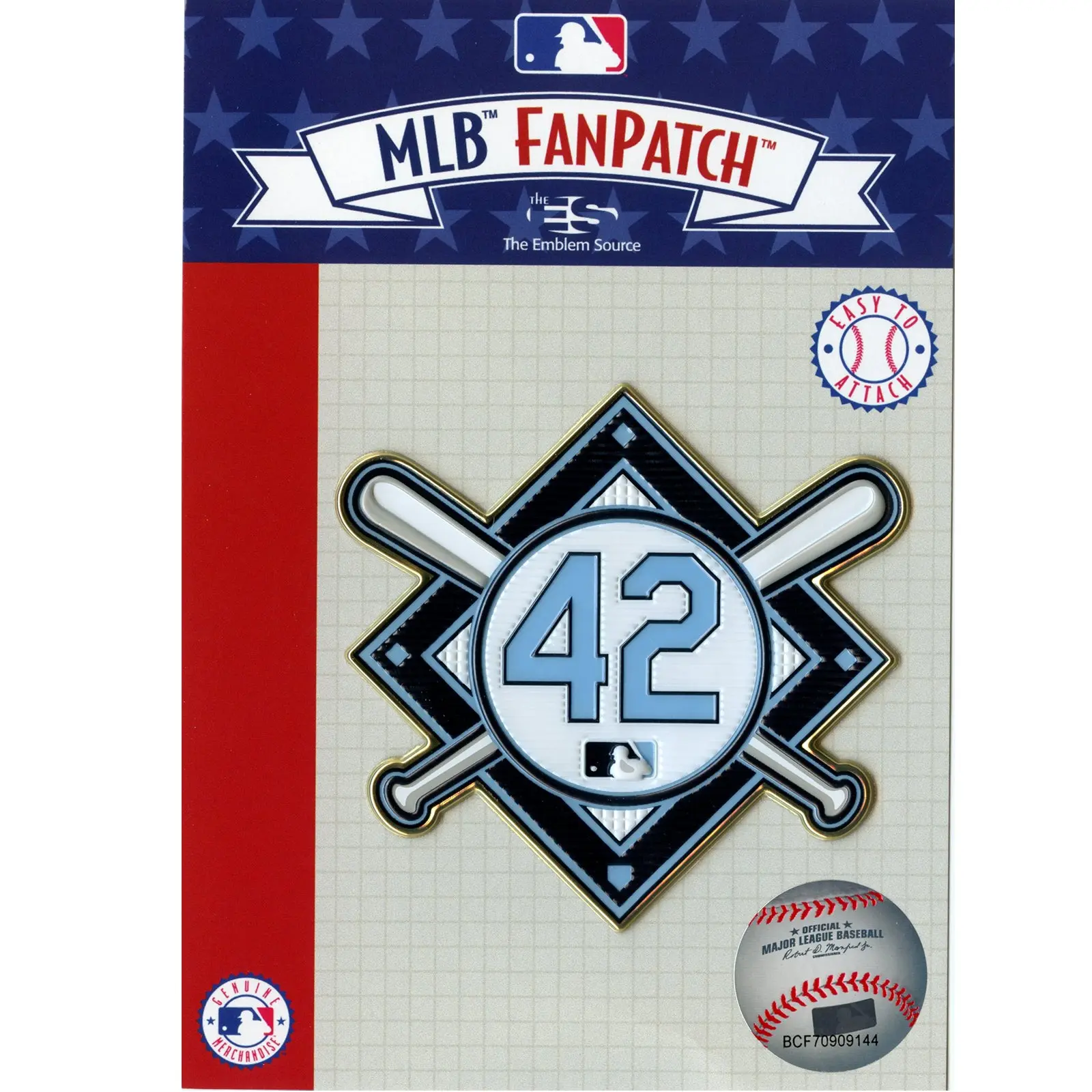 Jackie Robinson Day "42" MLB Jersey Sleeve Patch (Rays) - Image 2