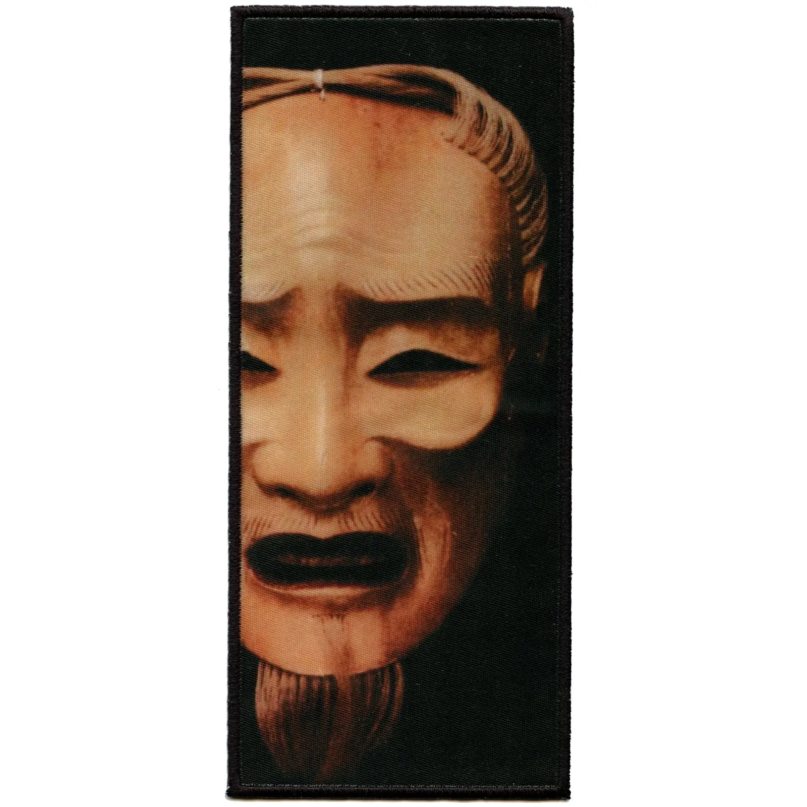 Japanese Art Noh Mask FotoPatch Back Patch XL Embroidered Iron On