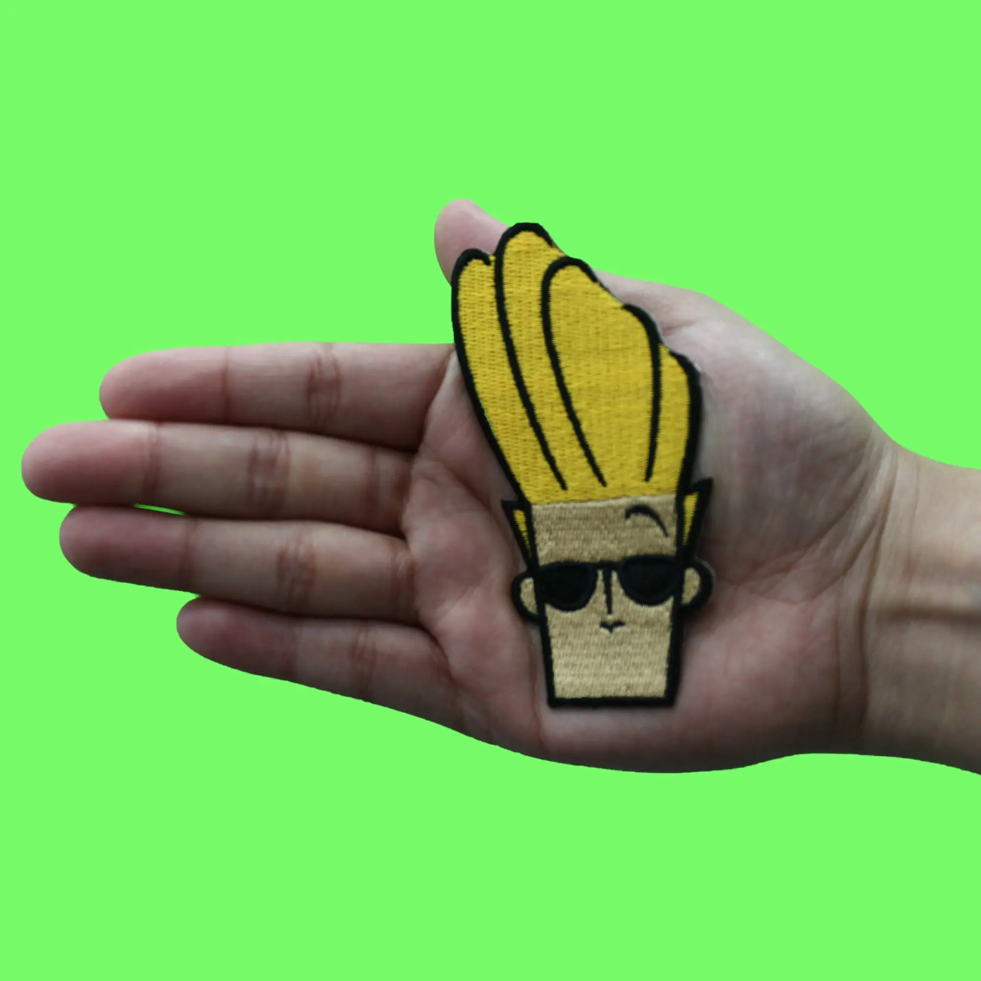 Johnny Bravo Face Hey Mama Pose Patch Cartoon Network Animation Embroidered Iron On - Image 2