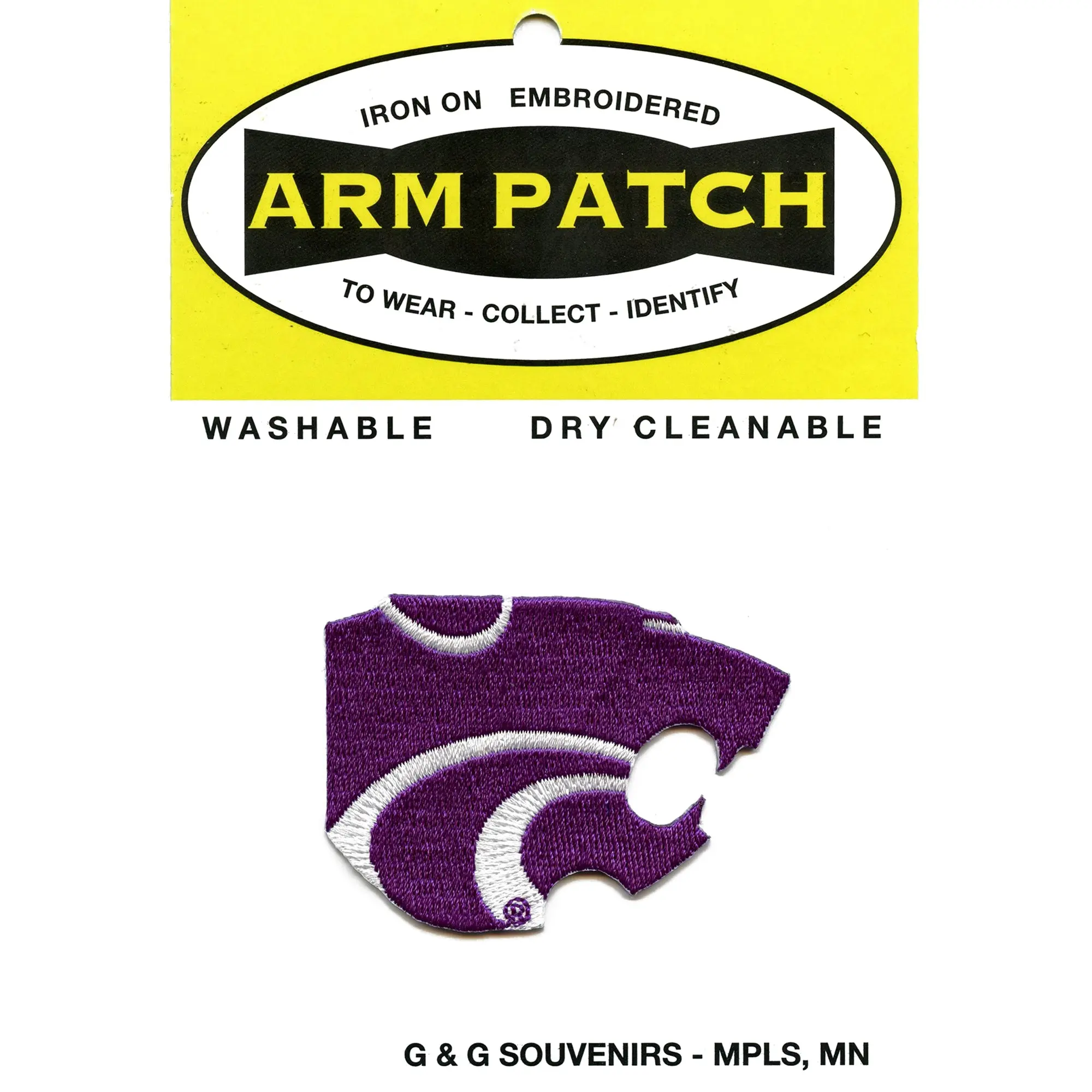 Kansas State Wildcats Patch No Border Embroidered Iron On - Small - Image 2