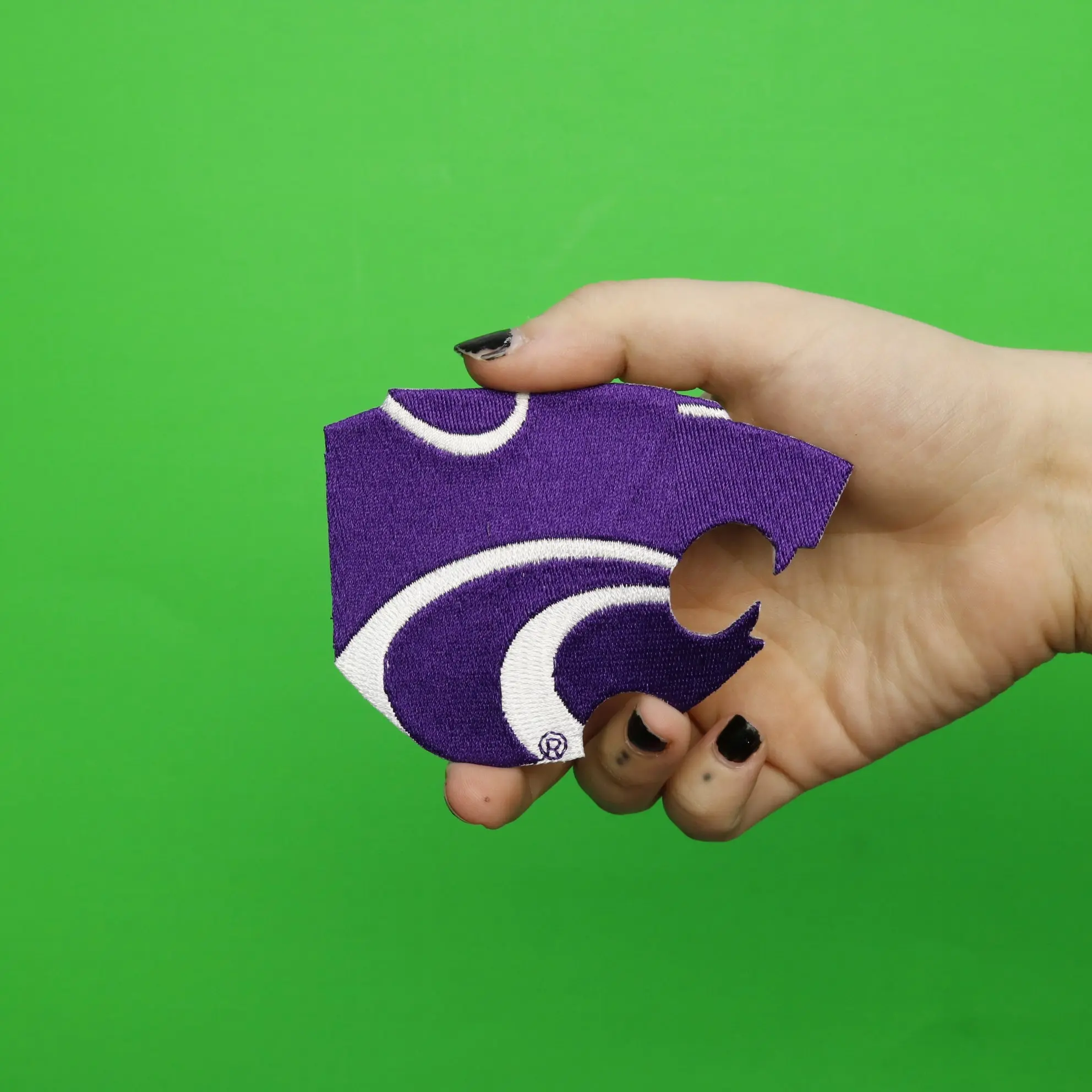 Kansas State Wildcats Primary Logo No Border Iron On Embroidered Patch - Image 2