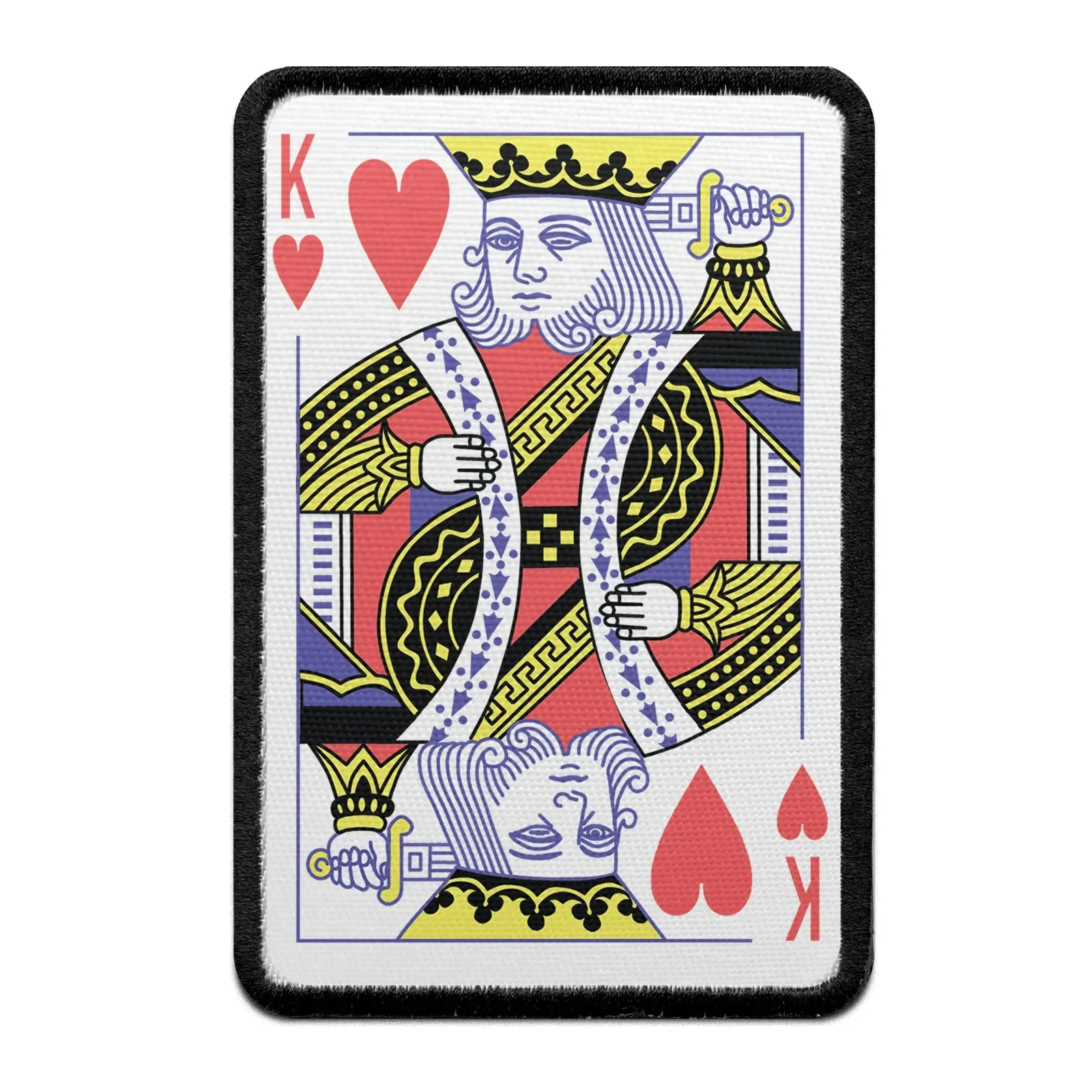 King Of Hearts Card FotoPatch Game Deck Embroidered Iron On