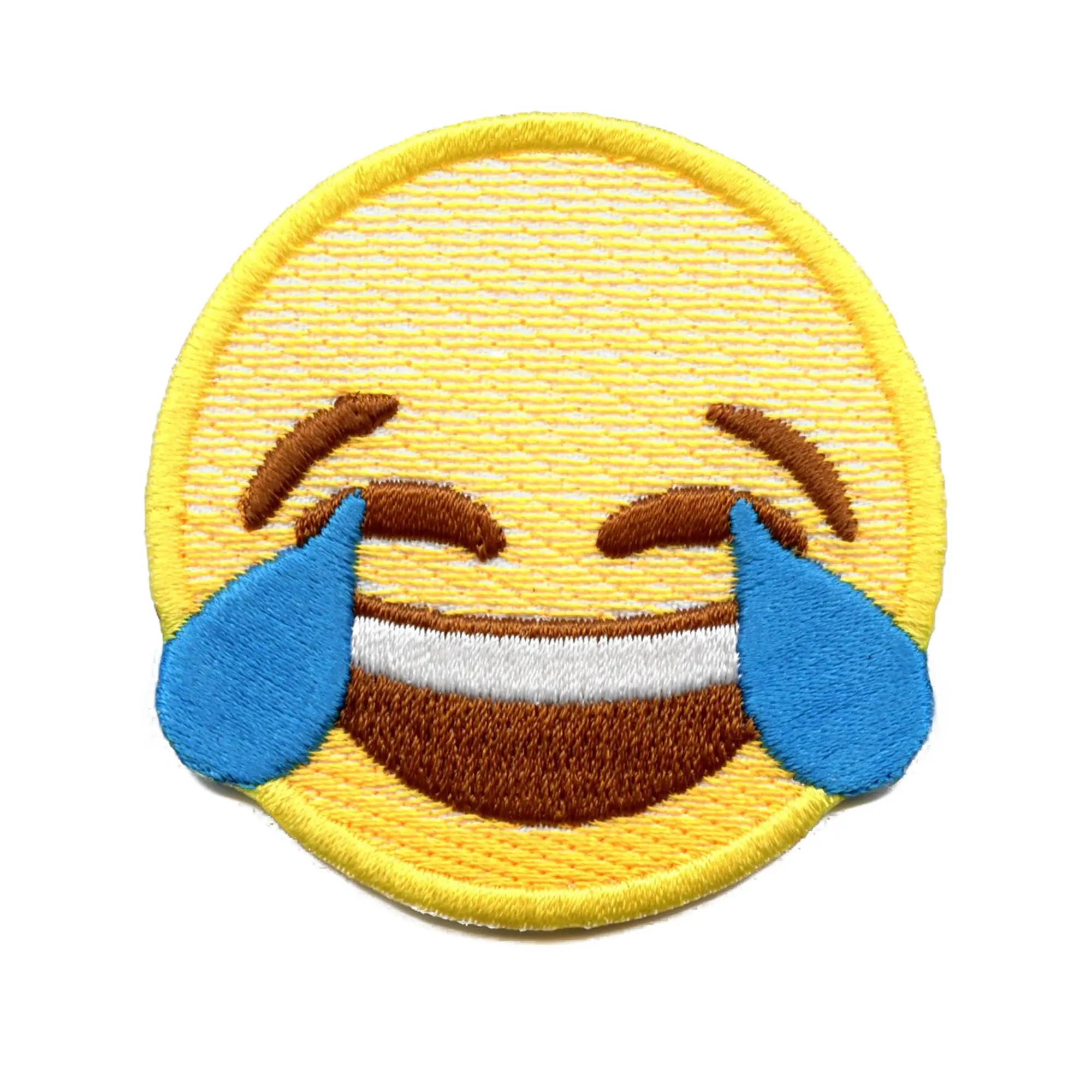 Laughing Embroidered Iron On Patch