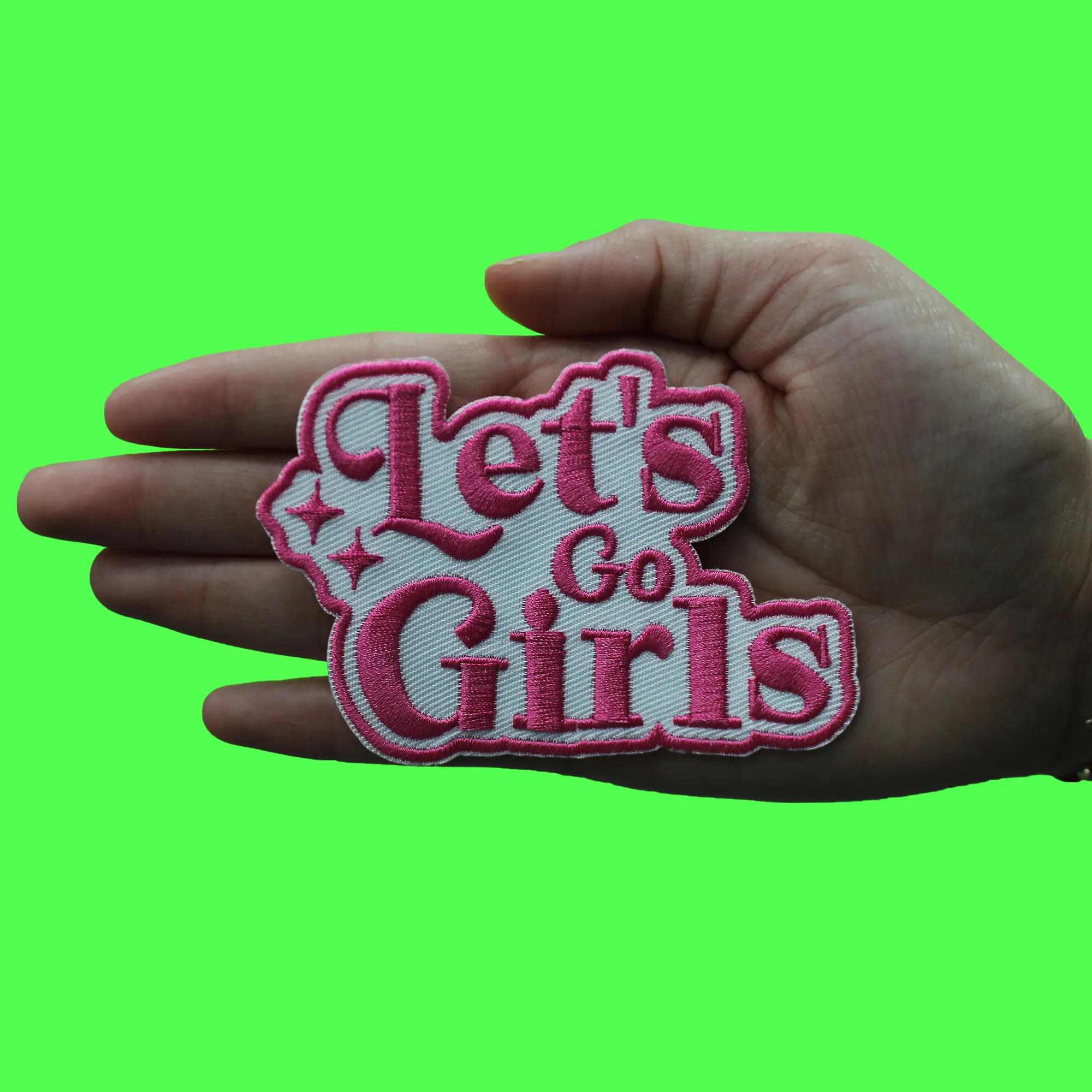 Let's Go Girls Patch Girly Woman Empowerment Embroidered Iron On - Image 2