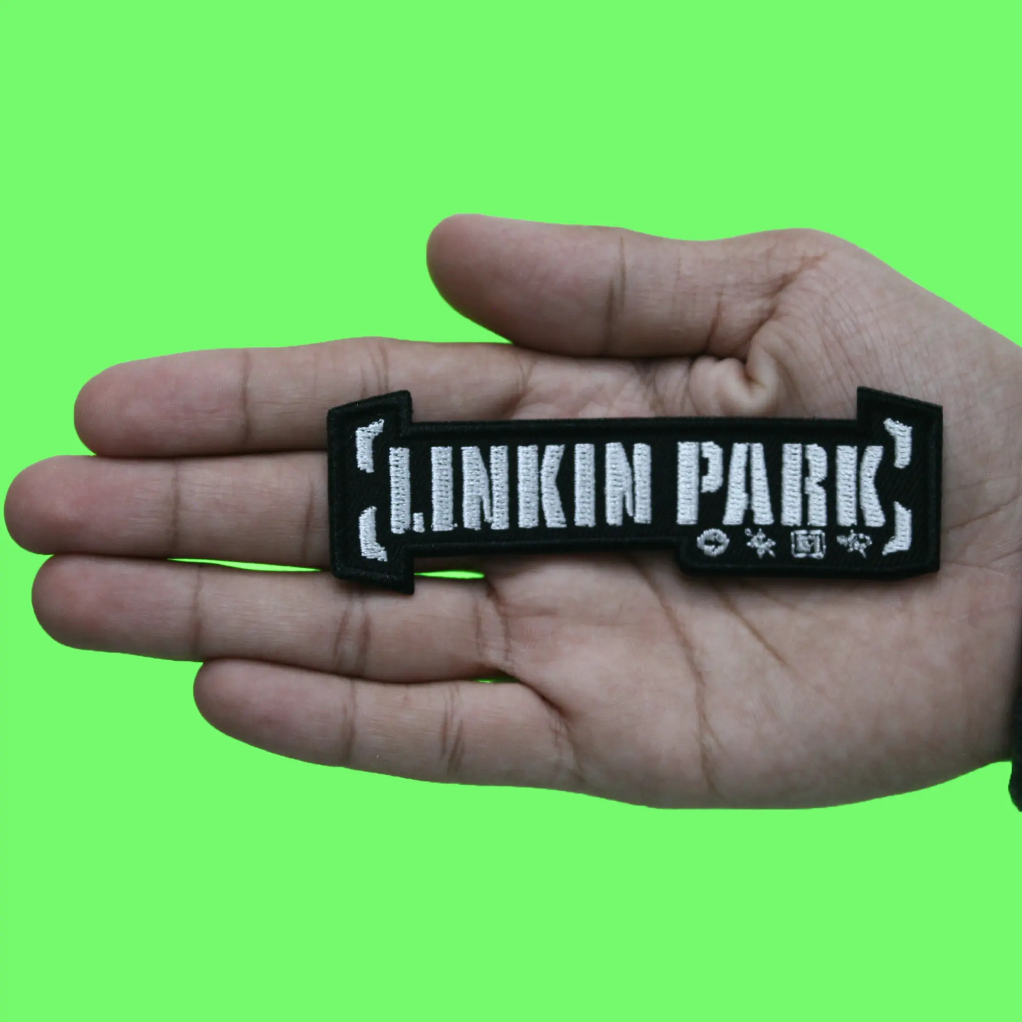 Linkin Park Band Patch Bracket Music logo Embroidered Iron On - Image 2