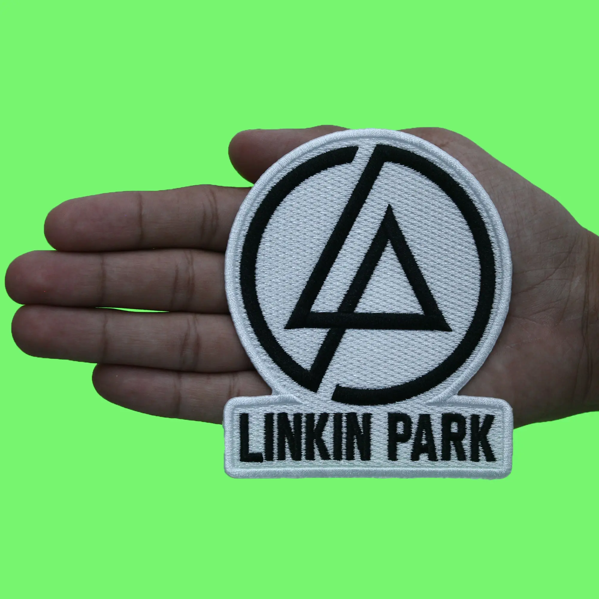 Linkin Park Band Patch Concentric White Text Logo Embroidered Iron-On - Image 2