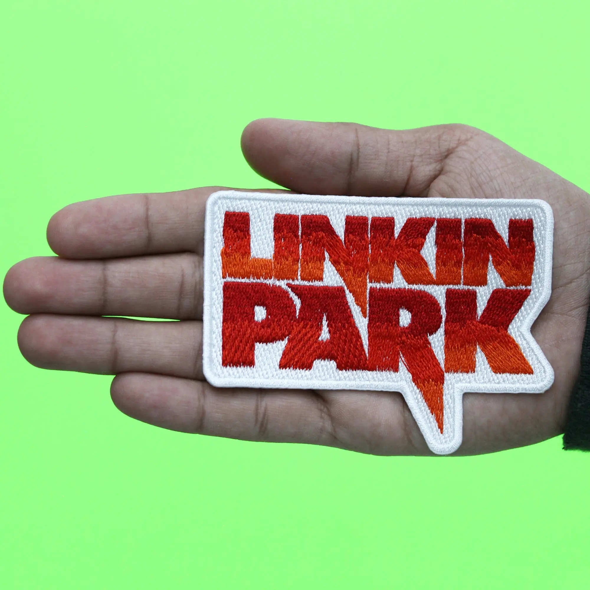 Linkin Park Band Patch Red Script Logo Embroidered Iron On - Image 2