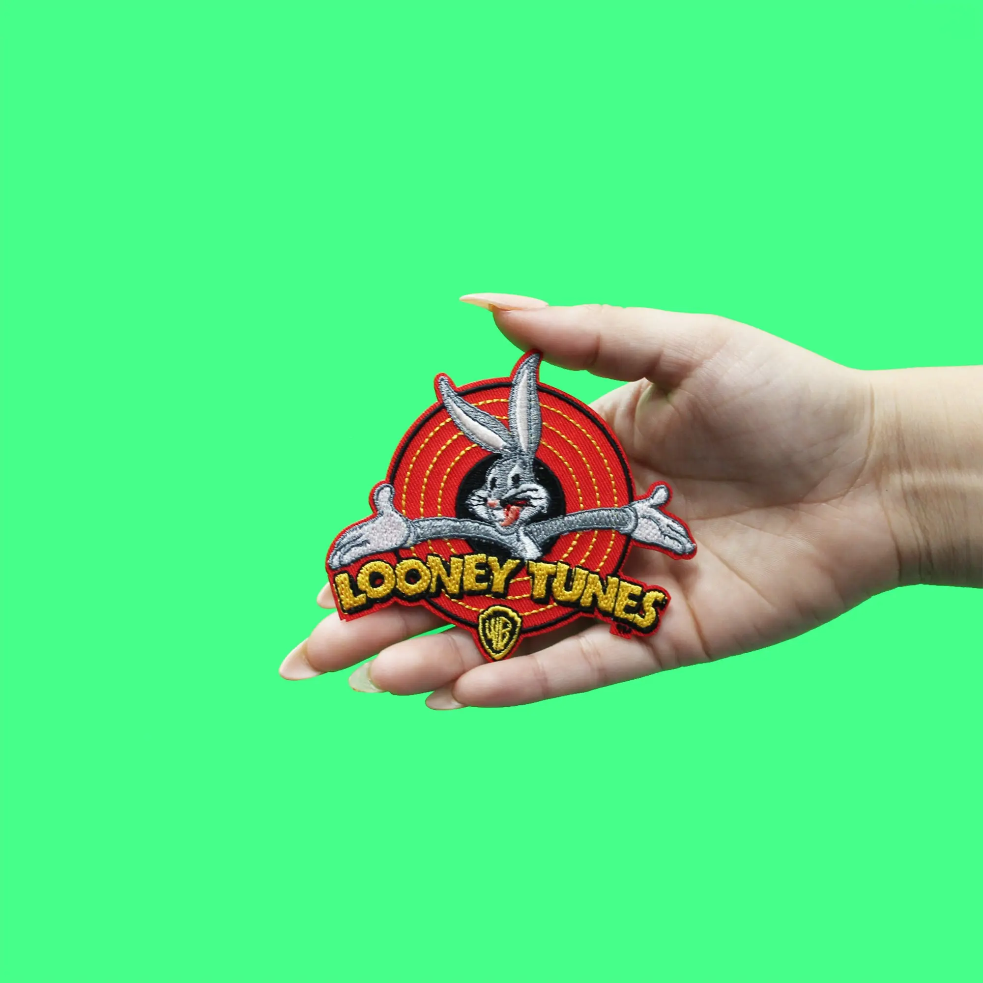 Official Looney Tunes Patch Bugs Bunny Old School Embroidered Iron On - Image 2