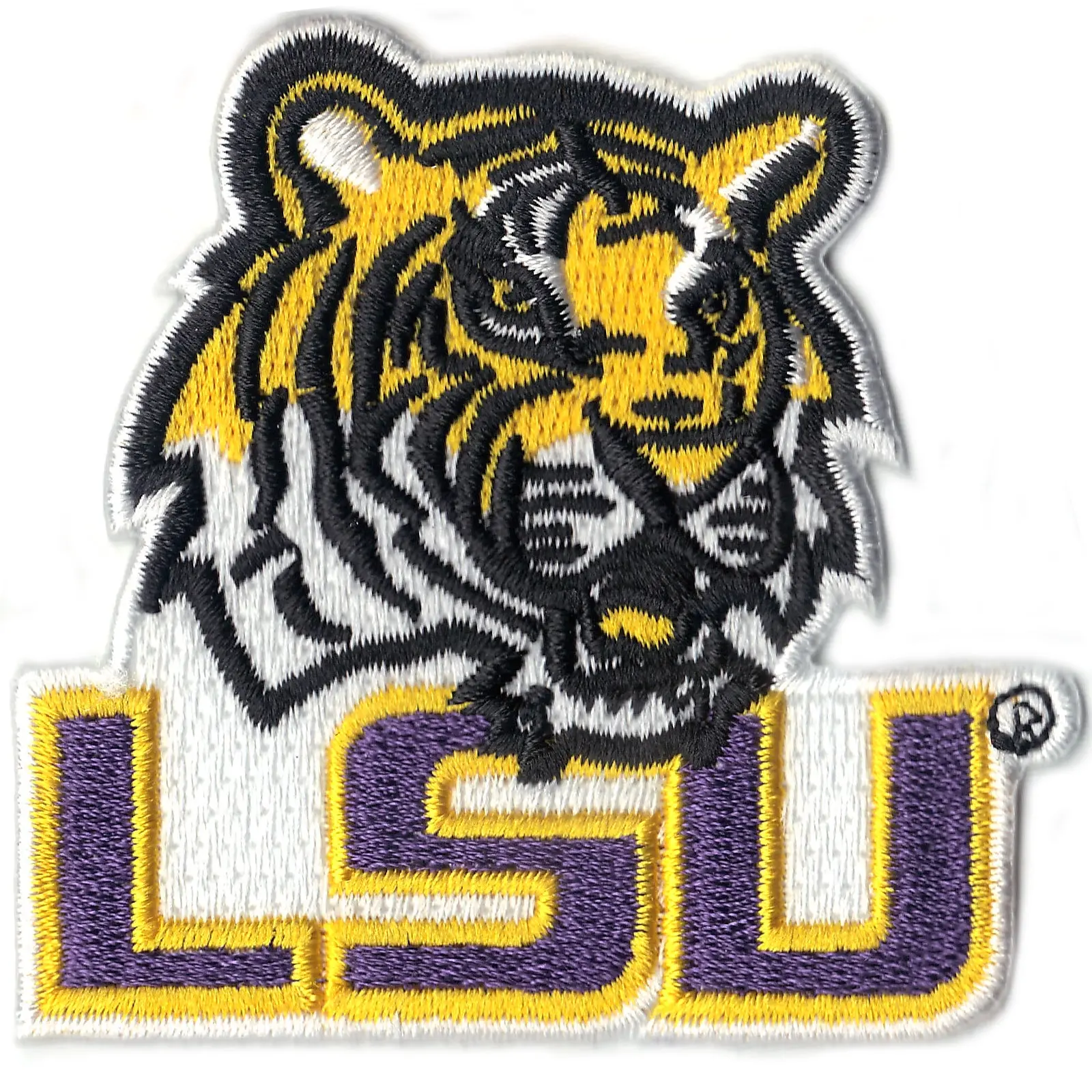 Louisiana State 'LSU' With Tiger Logo Iron On Patch