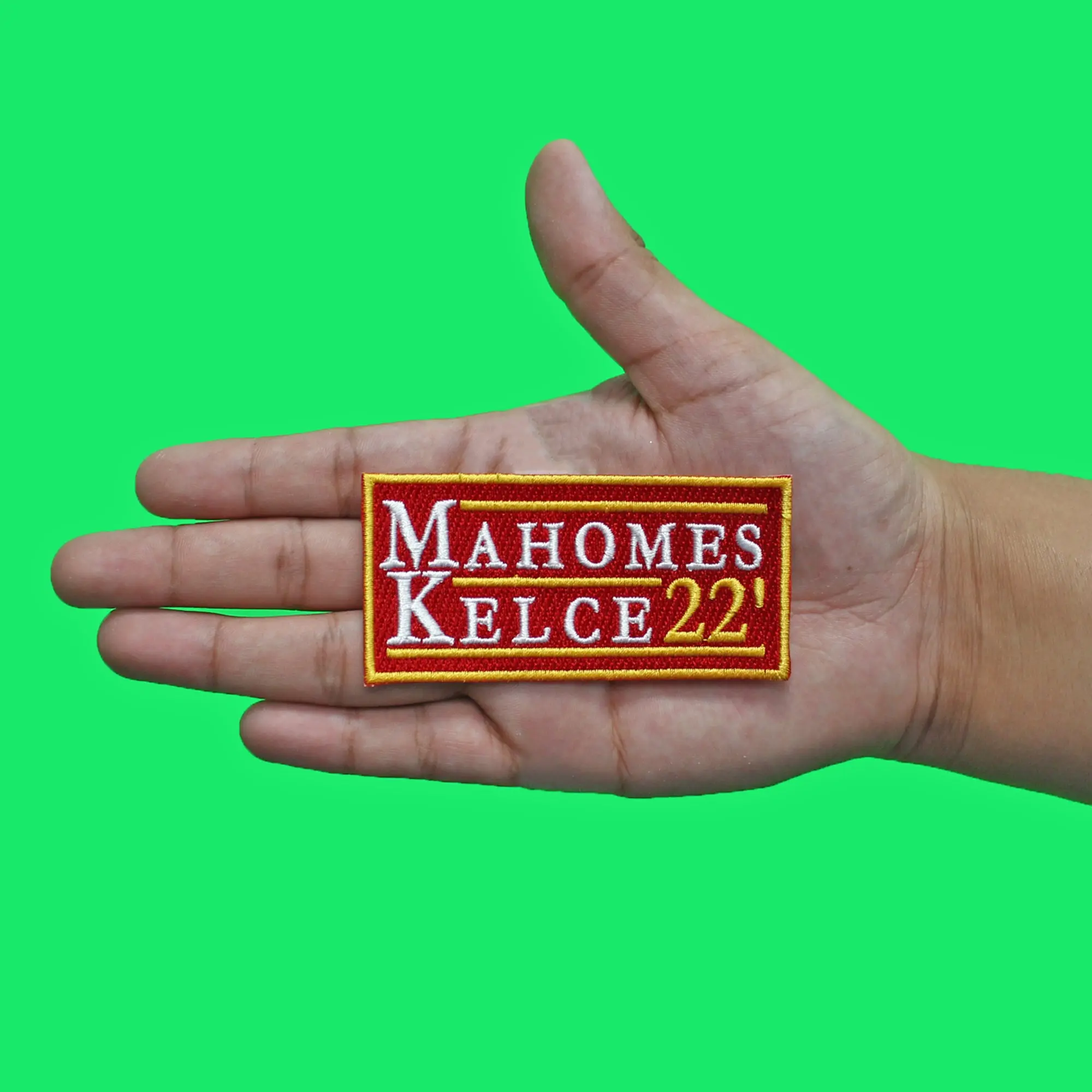 Mahomes Kelce 22 Patch Kansas City Football Embroidered Iron On - Image 2