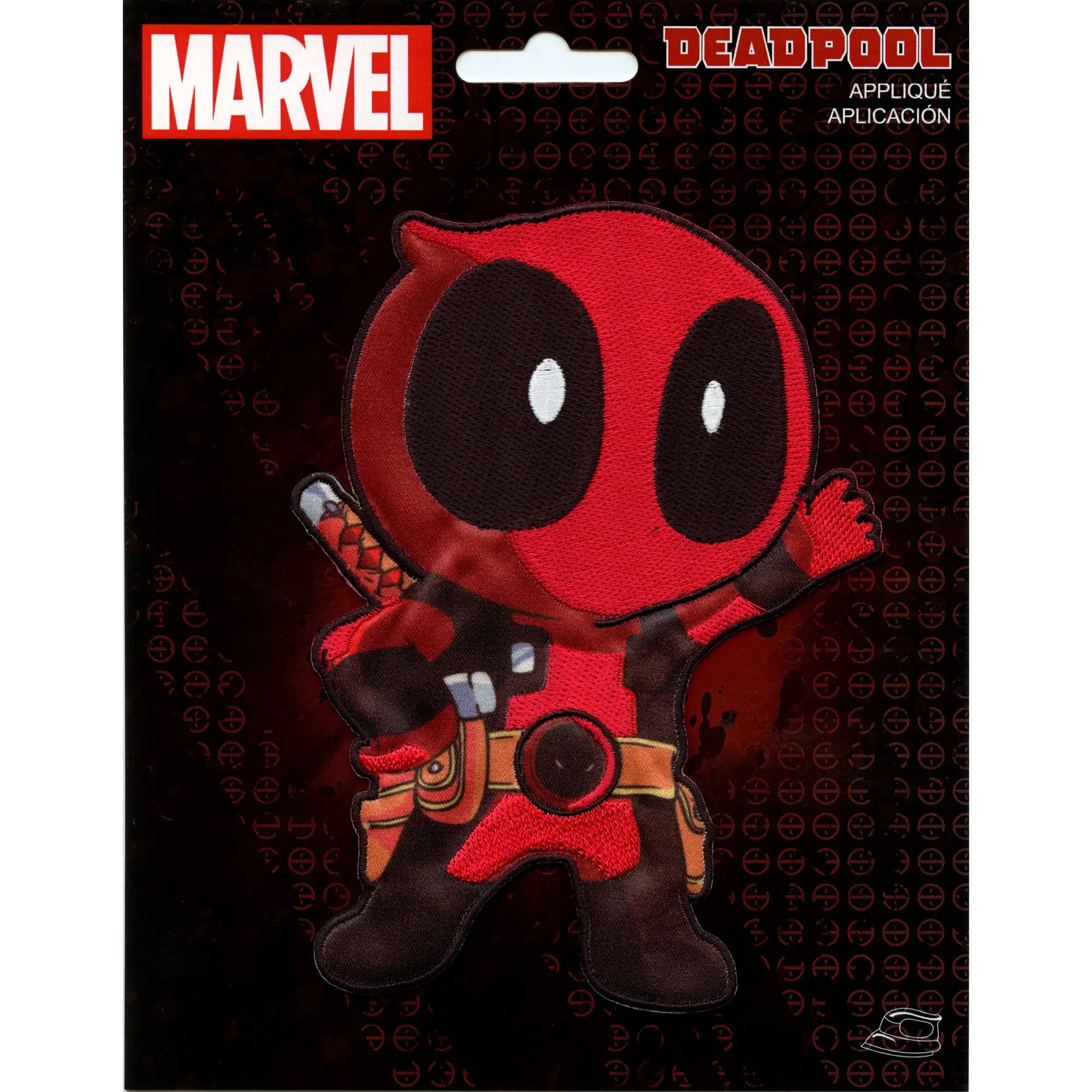 Marvel Animated Deadpool Character Embroidered Iron On Applique Patch - Image 2