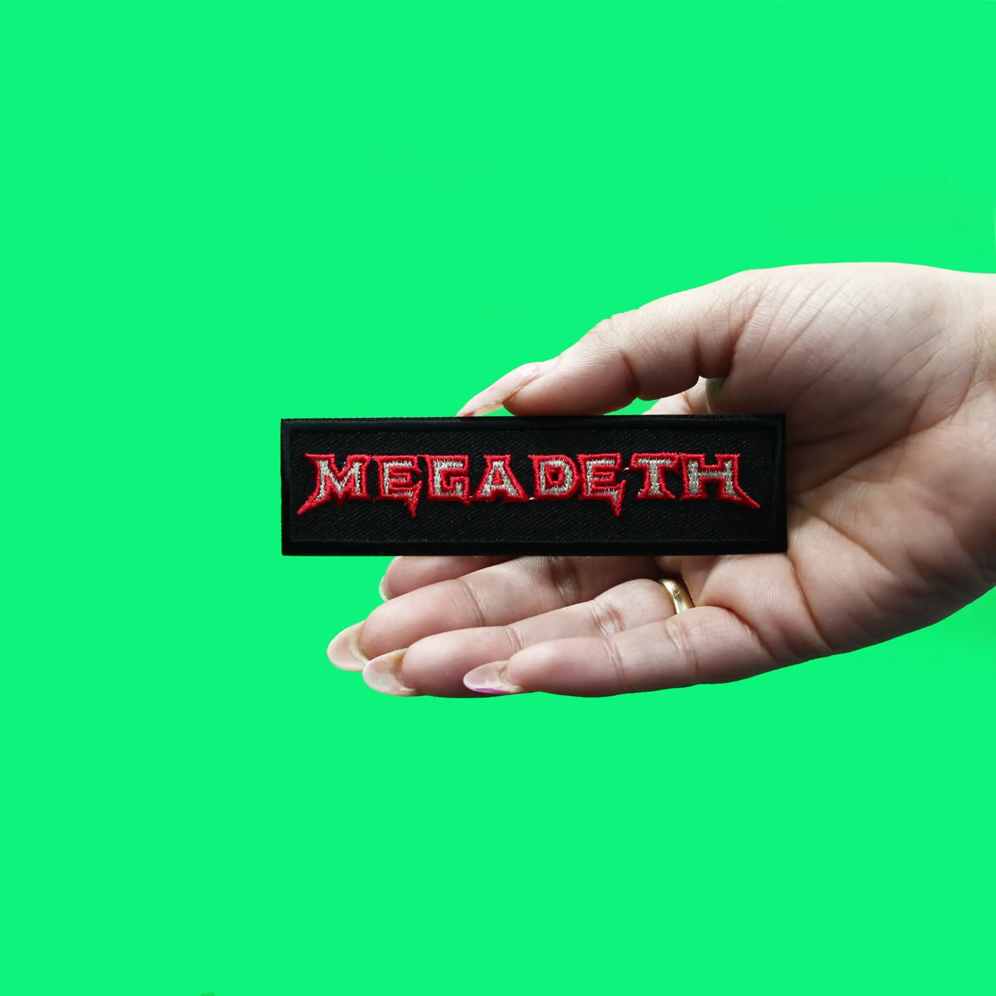 Megadeth Patch Rock Font Logo Embroidered Iron On - Image 2
