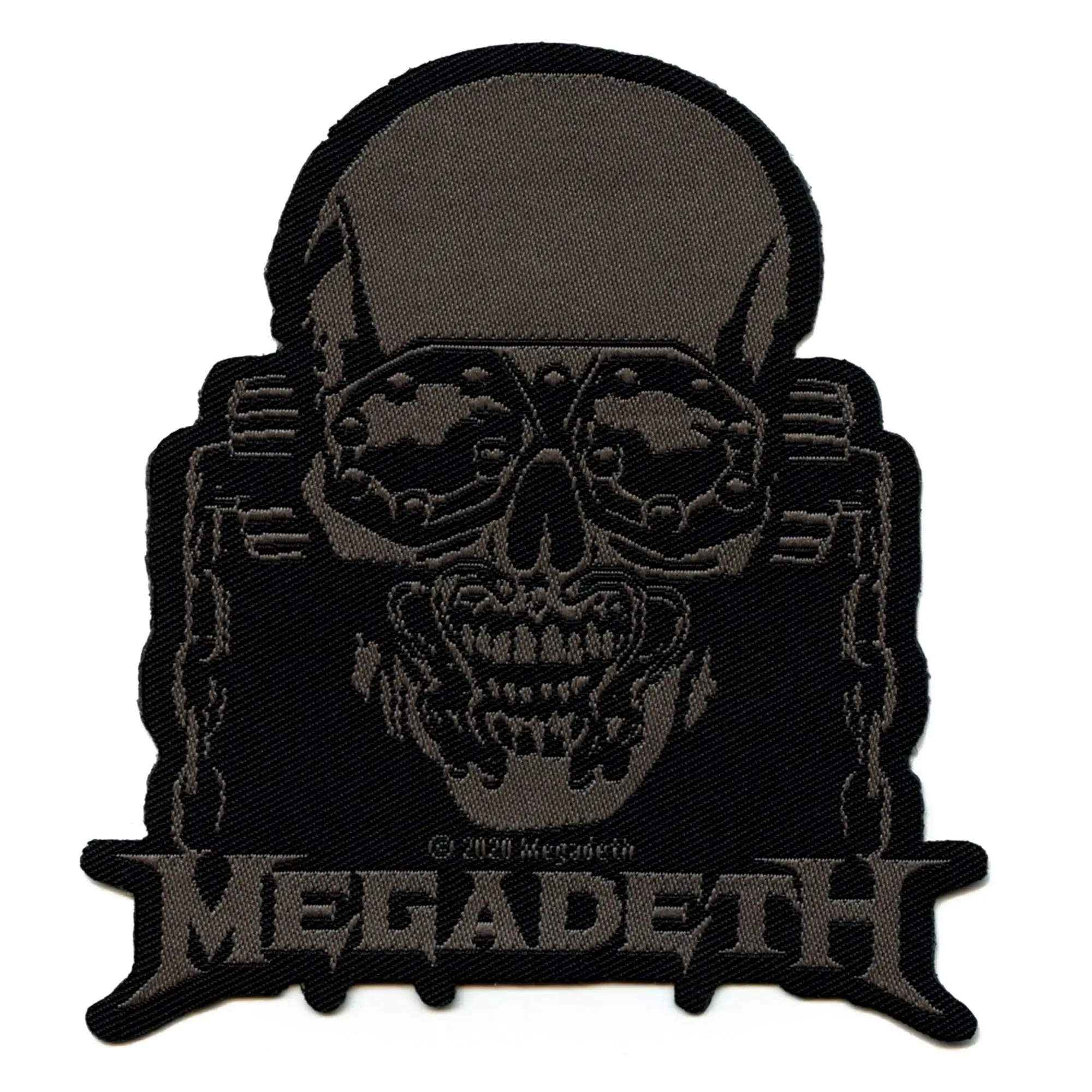 Megadeth Vic Rattlehead Cut Out Patch Heavy Metal Band Woven Sew On