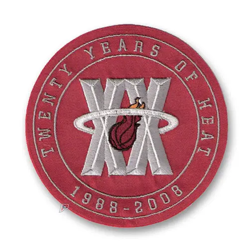Miami Heat 20th Anniversary Logo Patch Red (2007-08)
