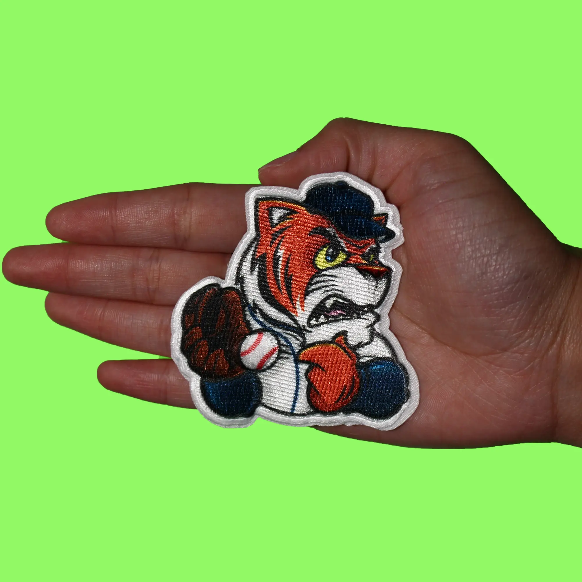 Michigan Detroit Mascot PhotoPatch Baseball Cat Parody Embroidery Iron On - Image 2