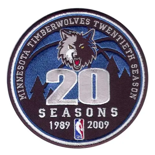 Minnesota Timberwolves 20th Anniversary Logo Patch (2008-09)