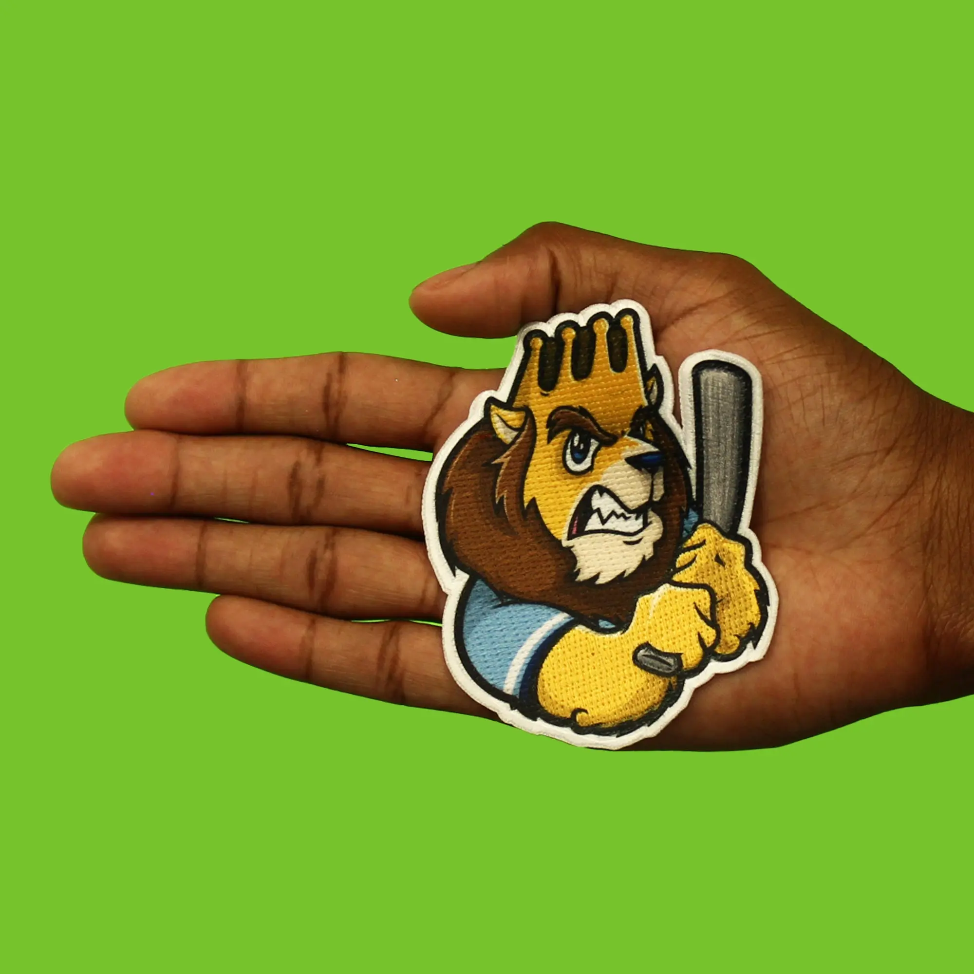 Missouri Kansas City Mascot PhotoPatch Baseball Lion Parody Embroidery Iron On - Image 2