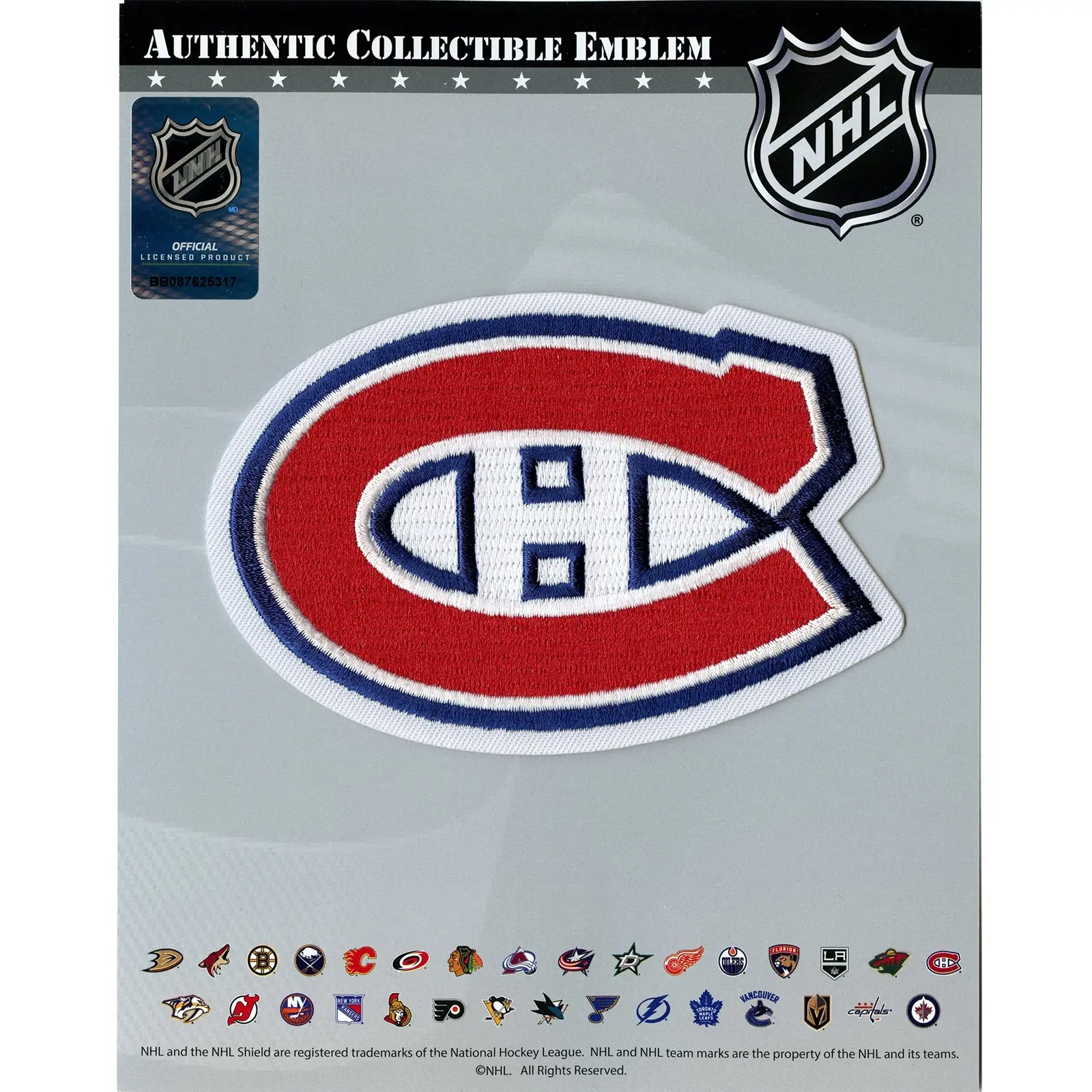 Montreal Canadiens Primary Team Logo Patch (White Border)