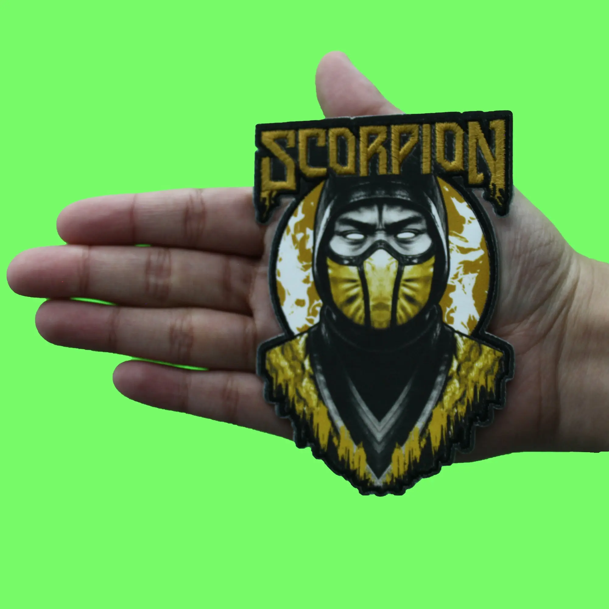 Mortal Kombat Game Patch Scorpion Ninja Character Sublimated Embroidered Iron-On - Image 2