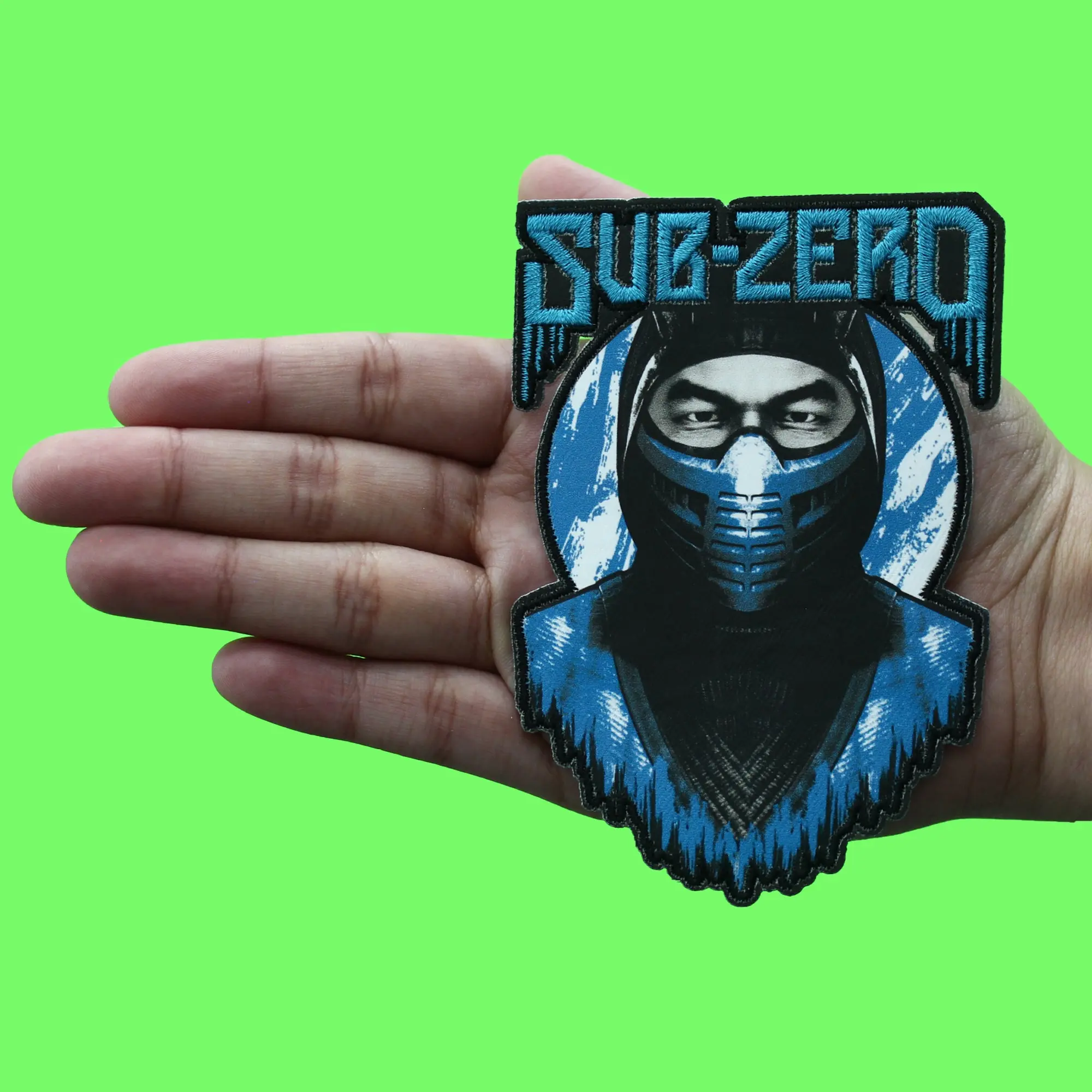 Mortal Kombat Game Patch Subzero Ninja Character Sublimated Embroidered Iron-On - Image 2