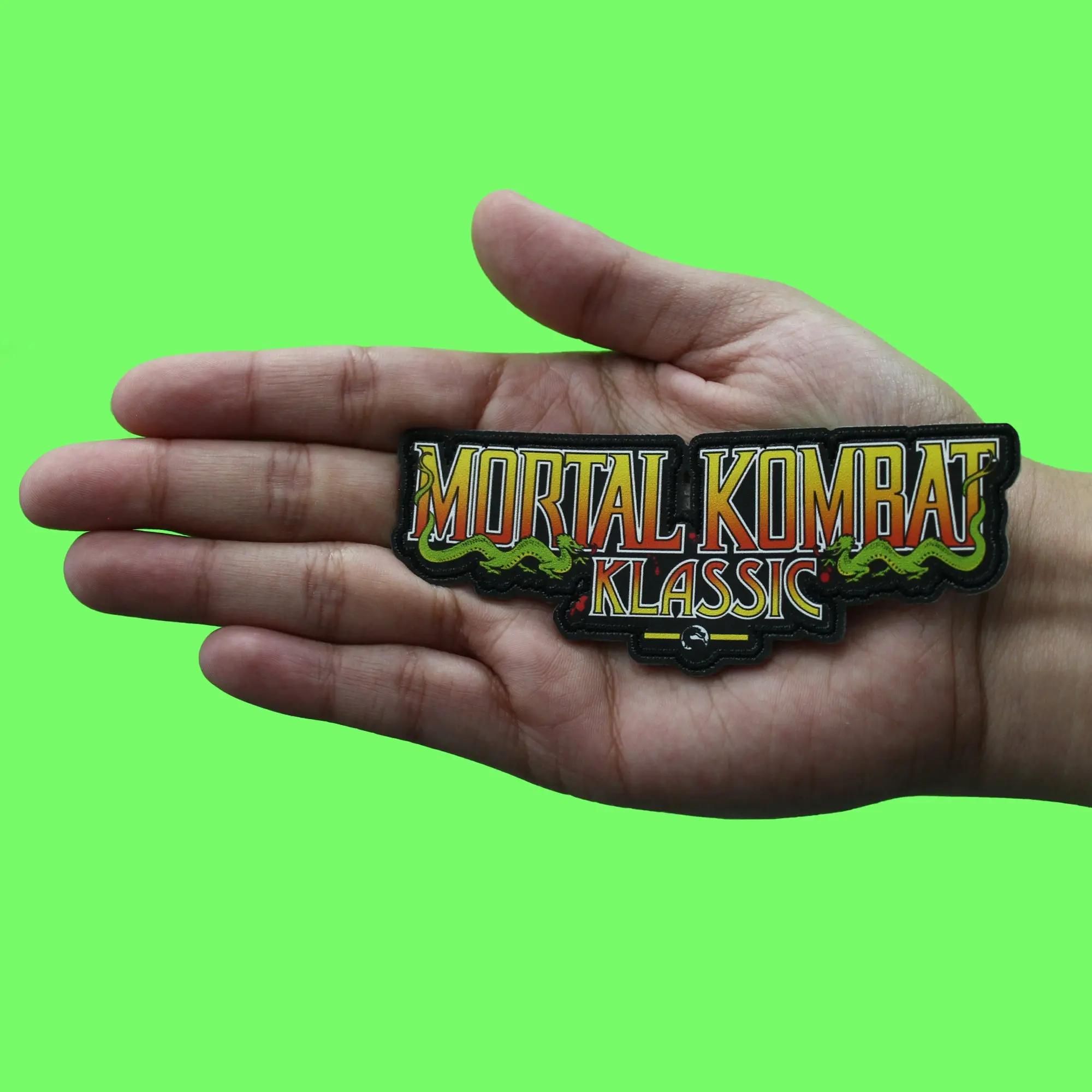 Mortal Kombat Klassic Logo Patch Video Game Sublimation Iron On - Image 2