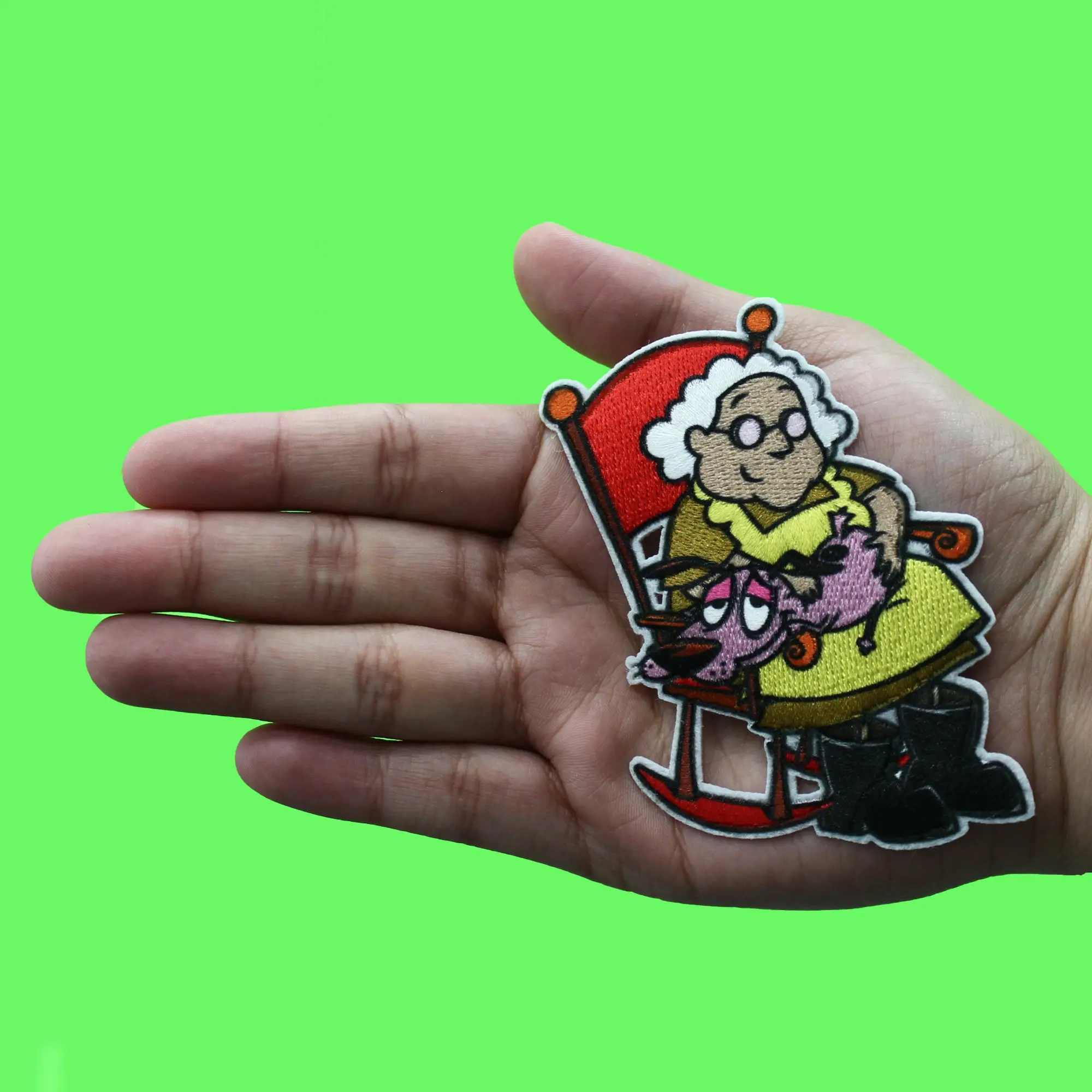 Muriel And Courage Patch Courage the Cowardly Dog Sublimated Embroidered Iron-On - Image 2