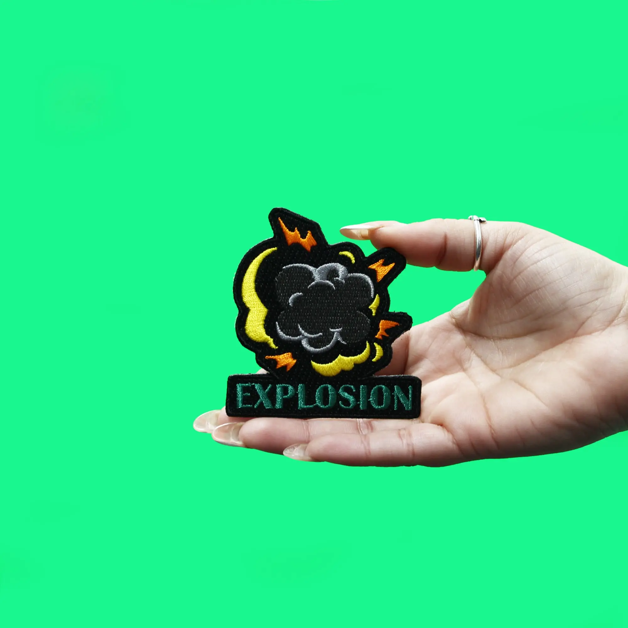 My Hero Academia Patch Bakugo's Explosion Logo Embroidered Iron On - Image 2