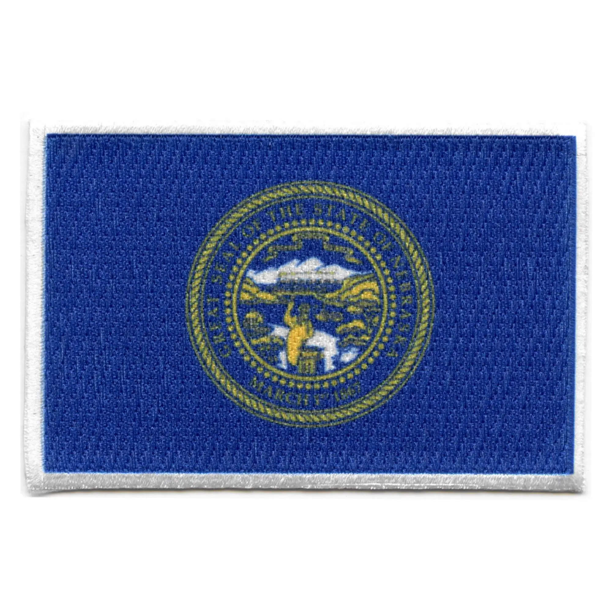 Nebraska Patch State Flag Embroidered Iron On