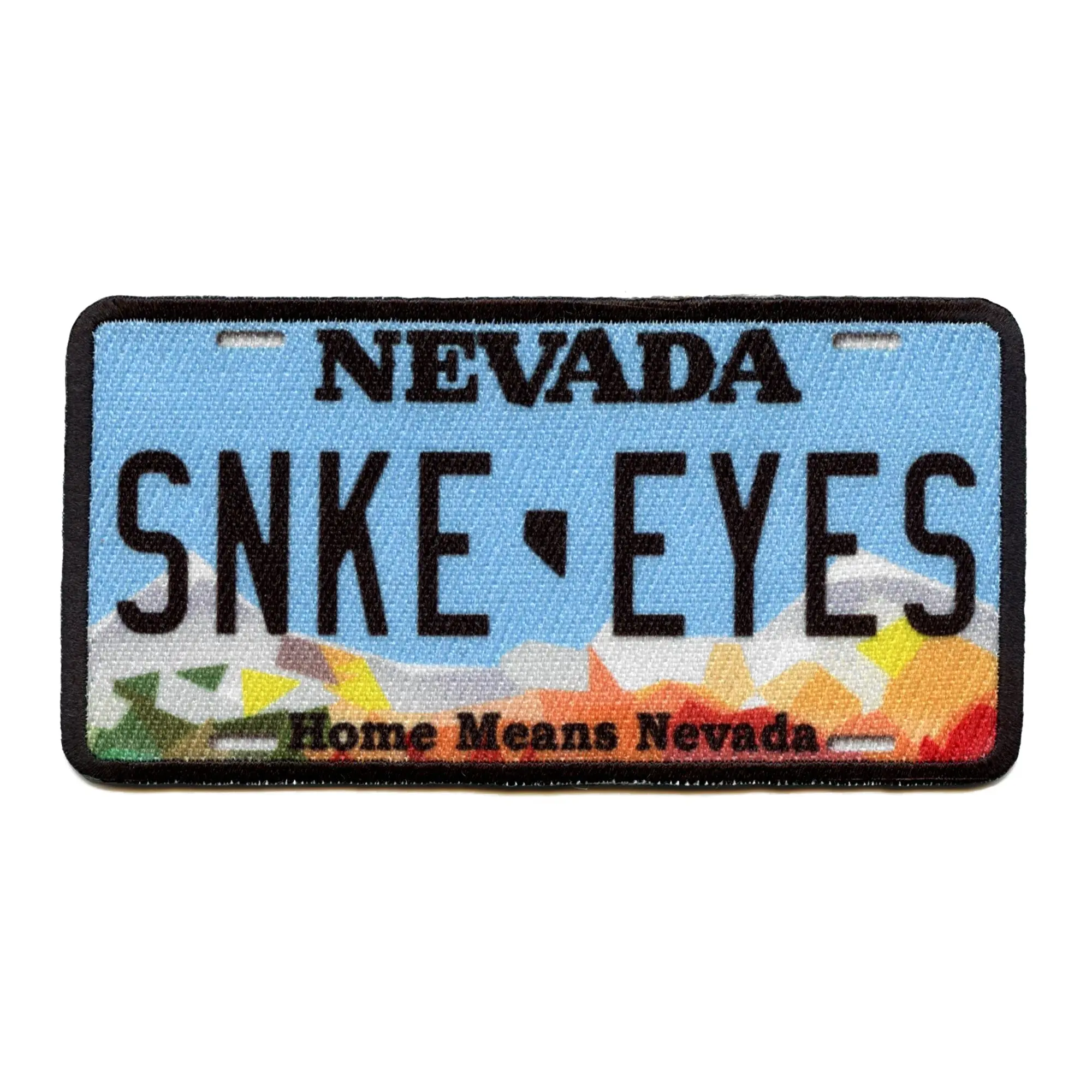 Nevada License Plate Patch Snake Eyes Home Sublimated Iron On