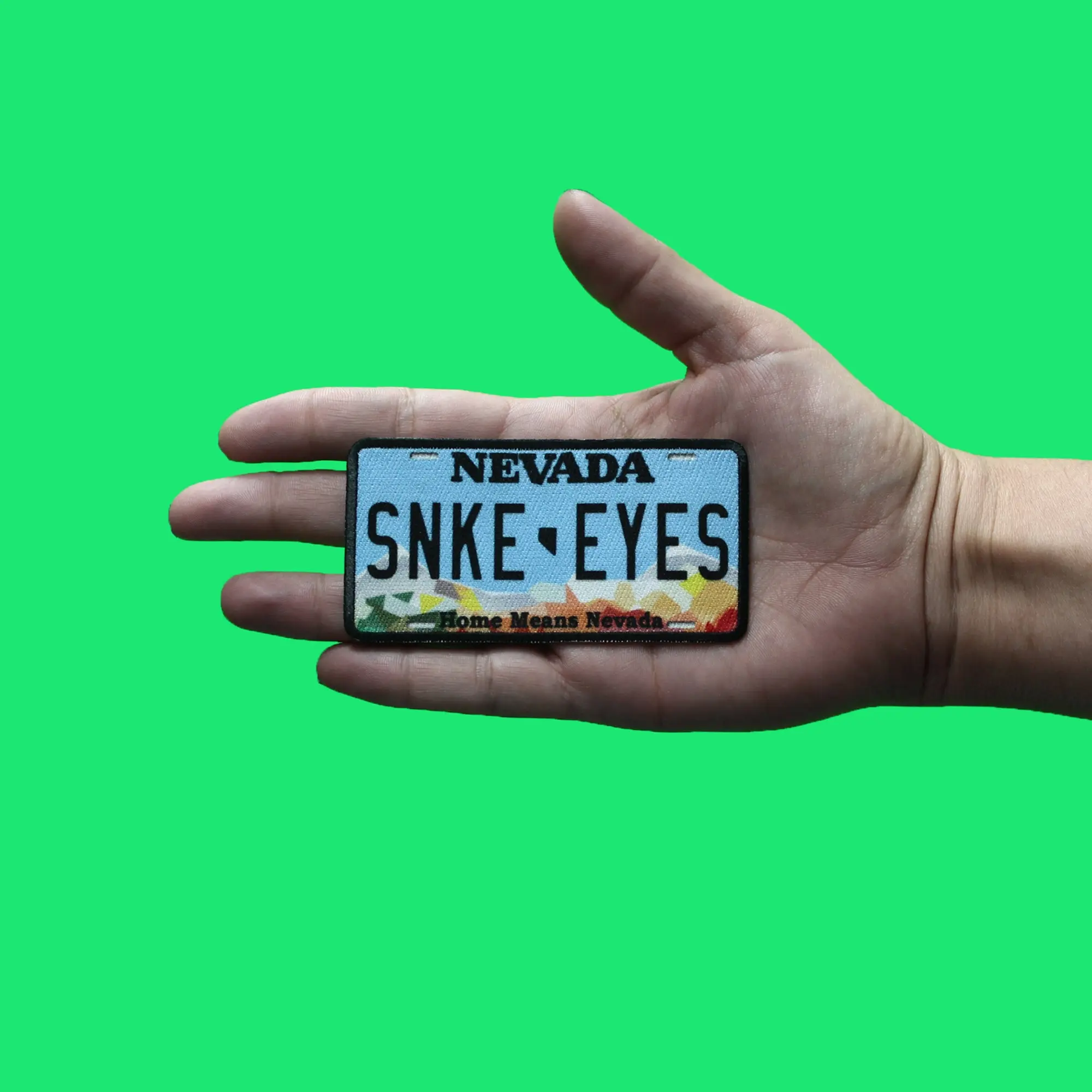 Nevada License Plate Patch Snake Eyes Home Sublimated Iron On - Image 2
