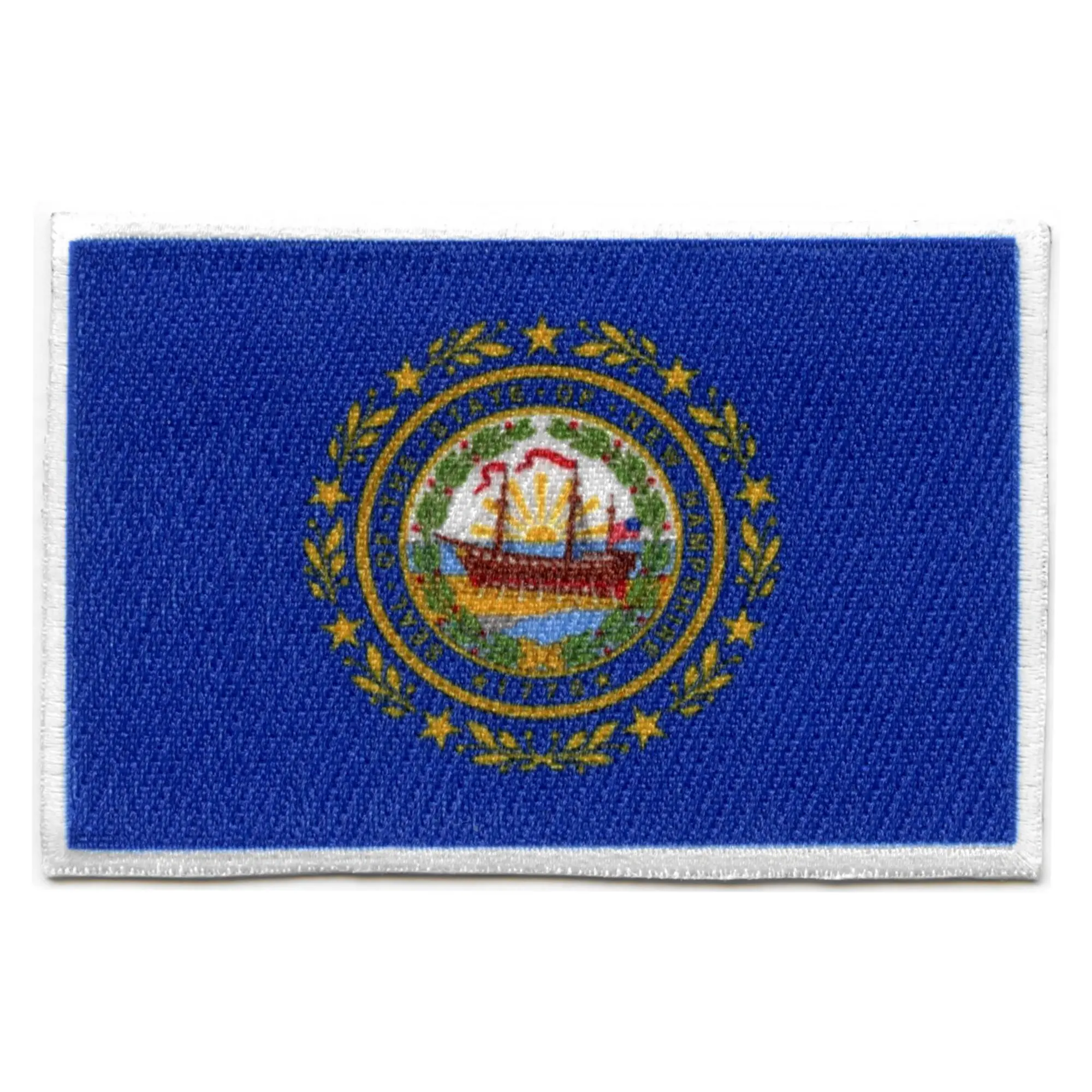 New Hampshire Patch State Flag Embroidered Iron On