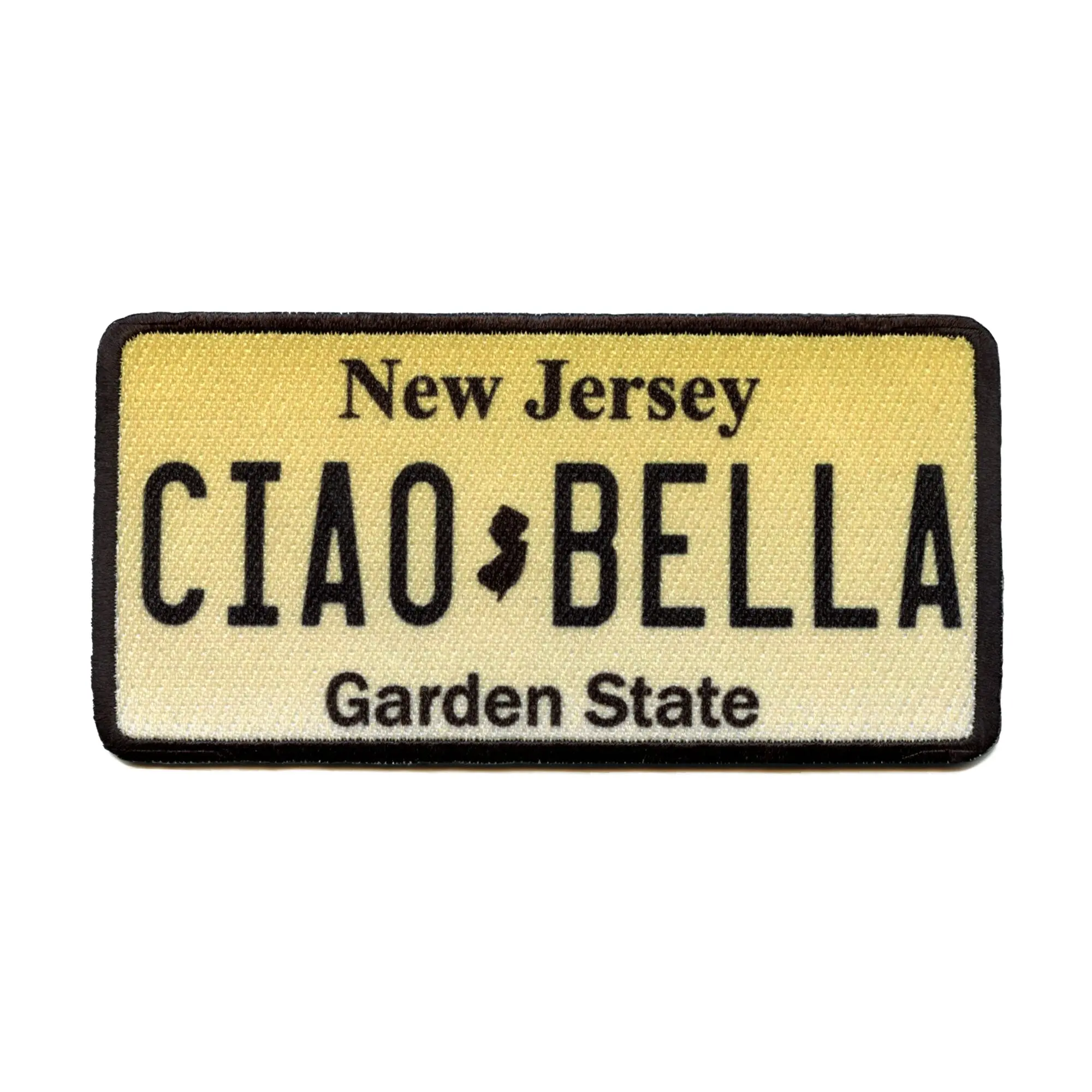 New Jersey License Plate Patch Ciao Bella Garden State Sublimated Iron On