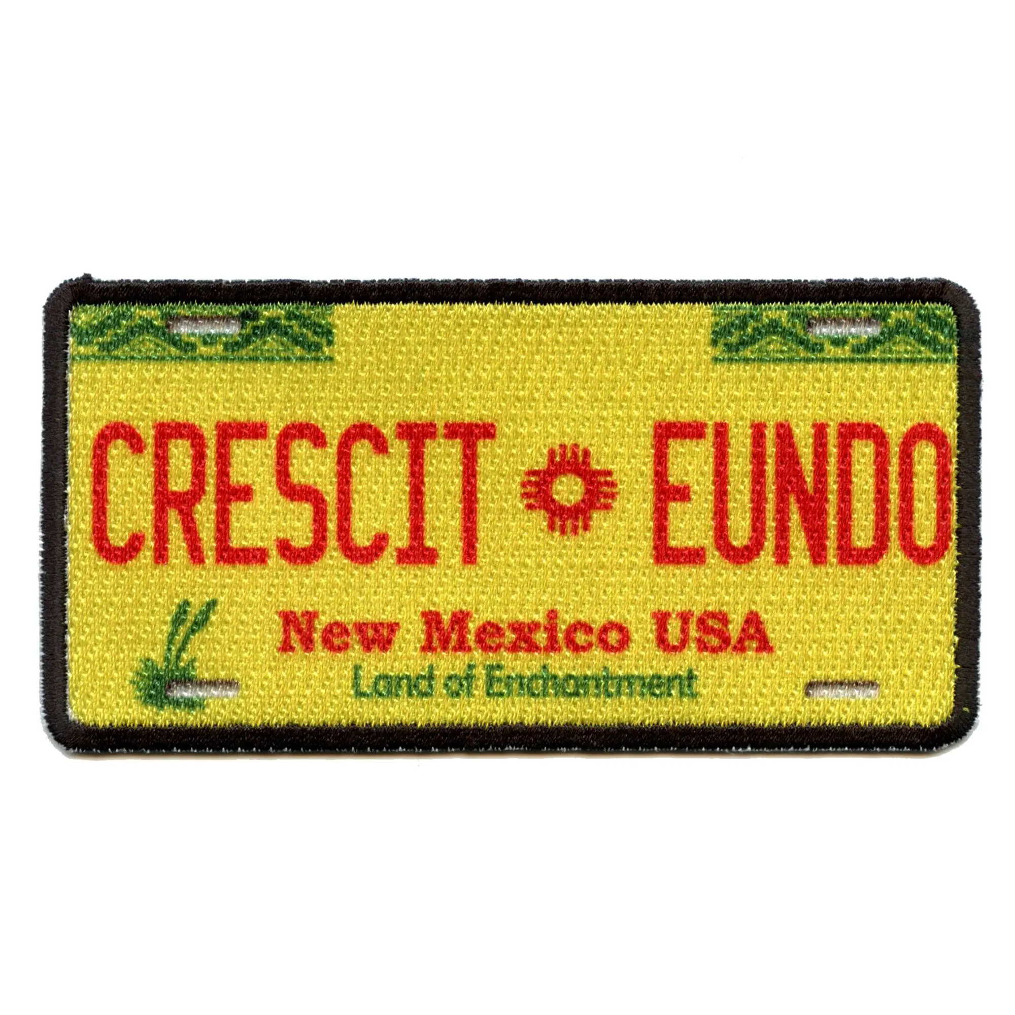 New Mexico License Plate Patch Crescit Eundo Travel Sublimated Iron On